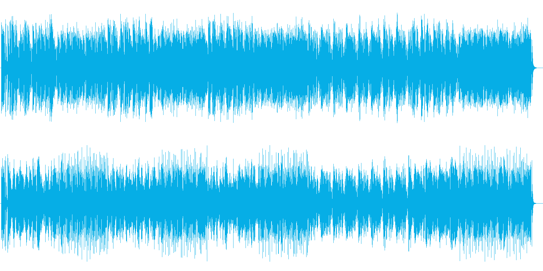 軽快でポップなファンタジック曲の再生済みの波形