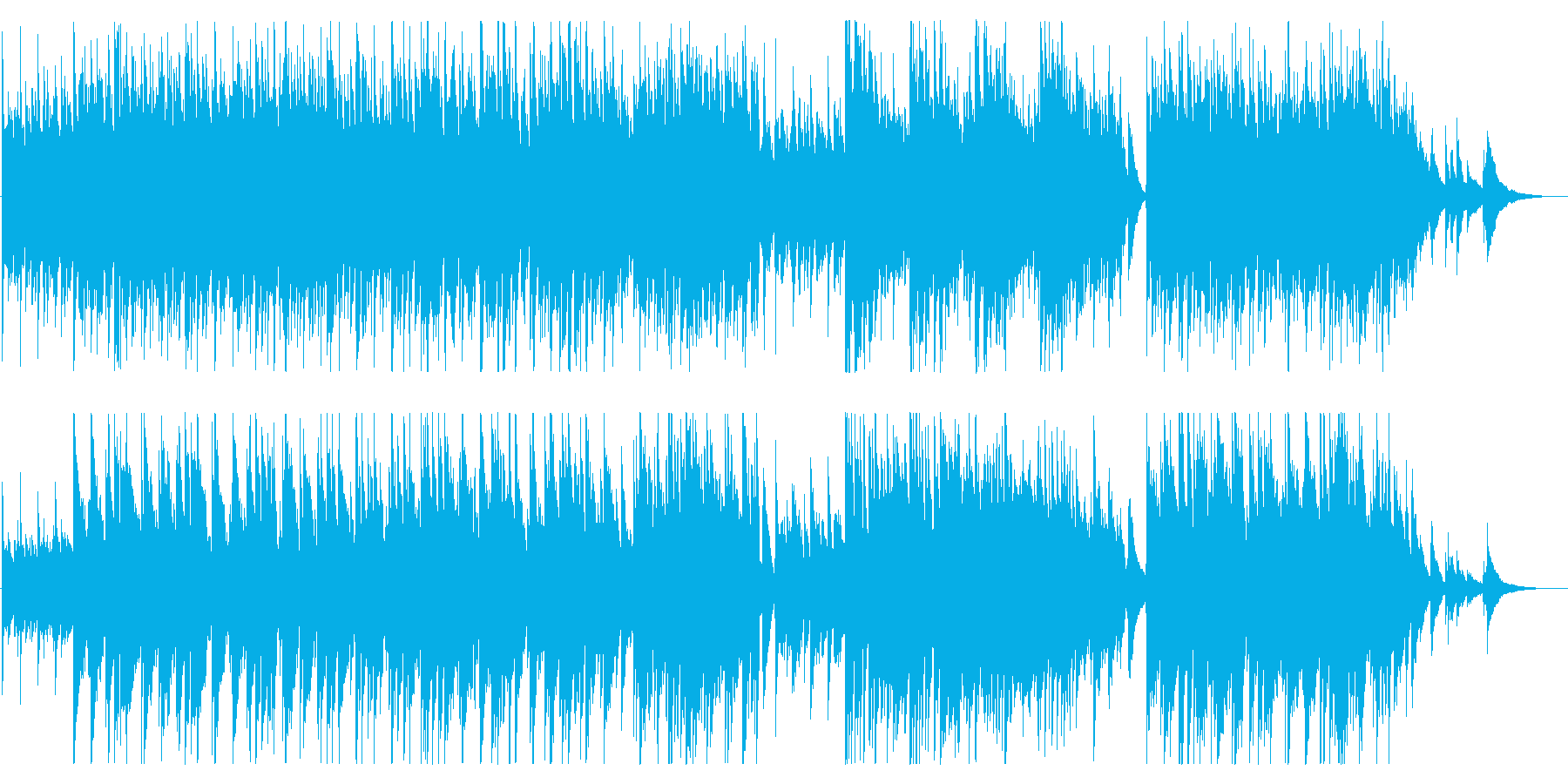 のどかで透明感のあるフォークギター曲の再生済みの波形