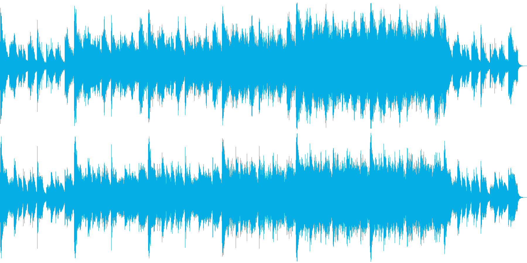 ホラーやファンタジー系のRPGのBGM…の再生済みの波形