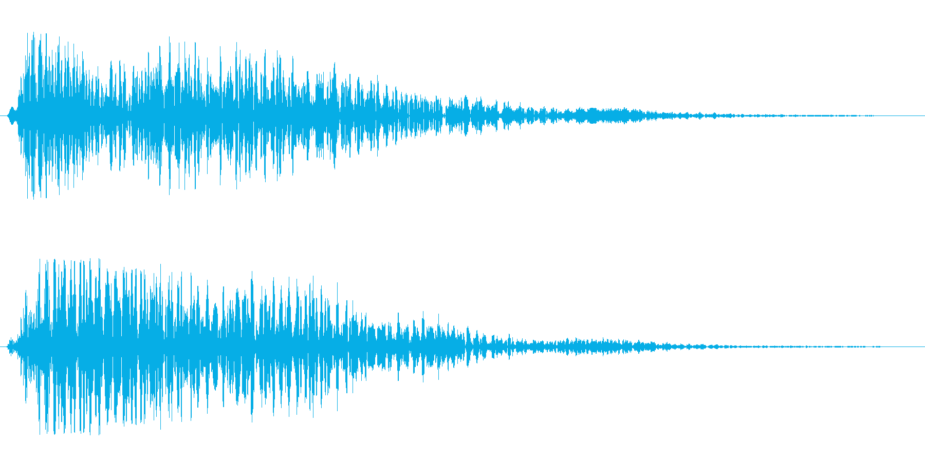シンセ音を重ねた和音系のオシャレな効果音の再生済みの波形