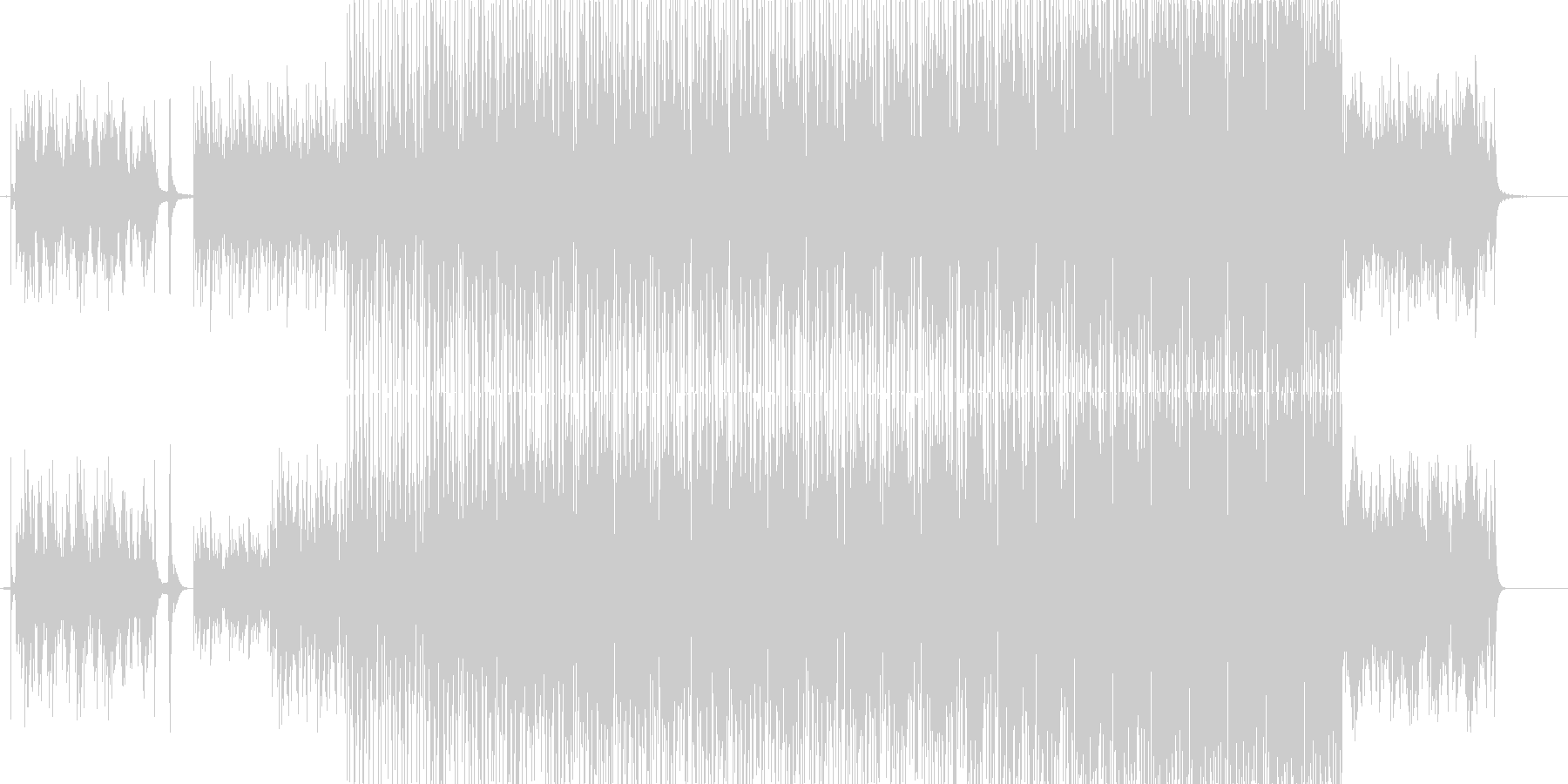 疾走感のあるアコースティックギター曲の未再生の波形