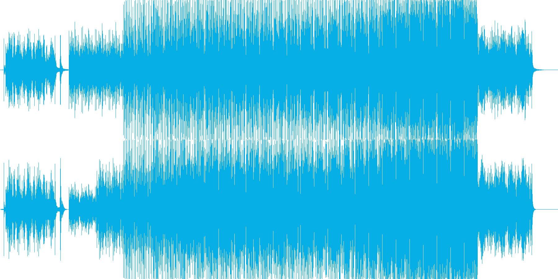 疾走感のあるアコースティックギター曲の再生済みの波形