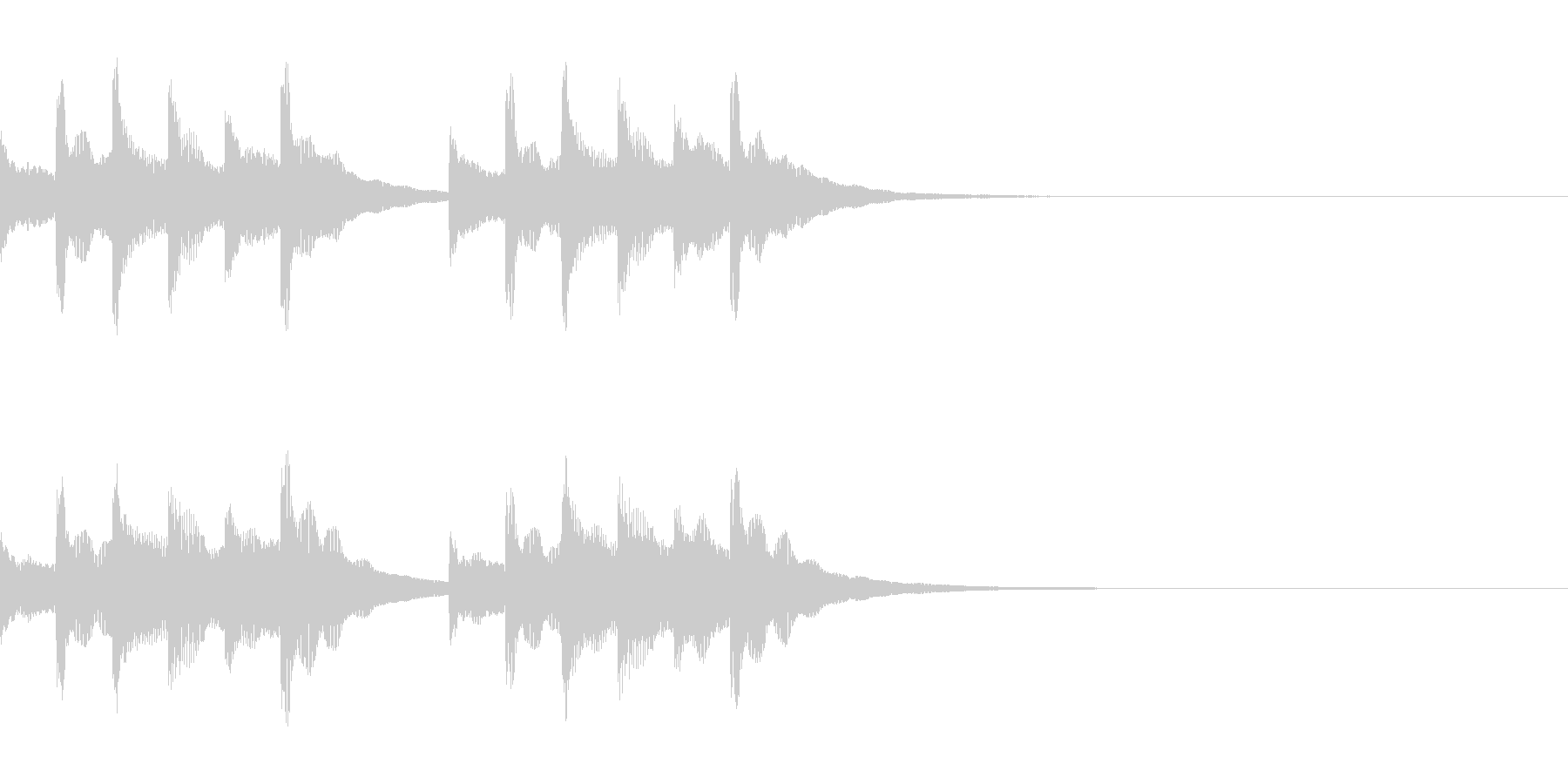 着信音、お知らせ音、アラーム音の未再生の波形