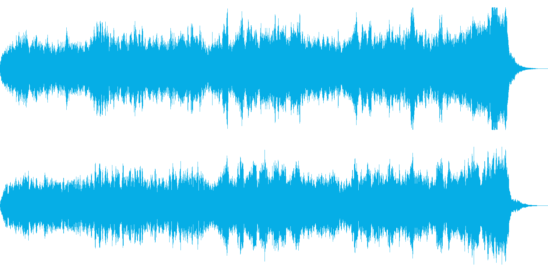 ファンタジーなオーケストラ 短めのBGMの再生済みの波形