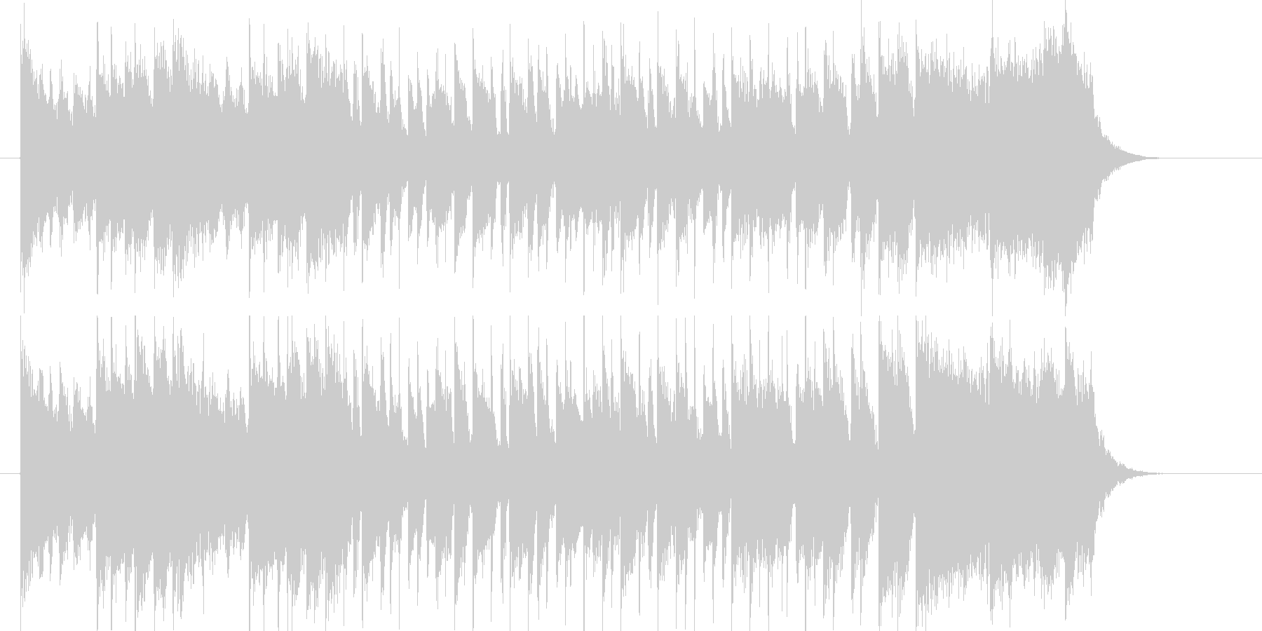 激しくてアップテンポなリズムのジングル曲の未再生の波形