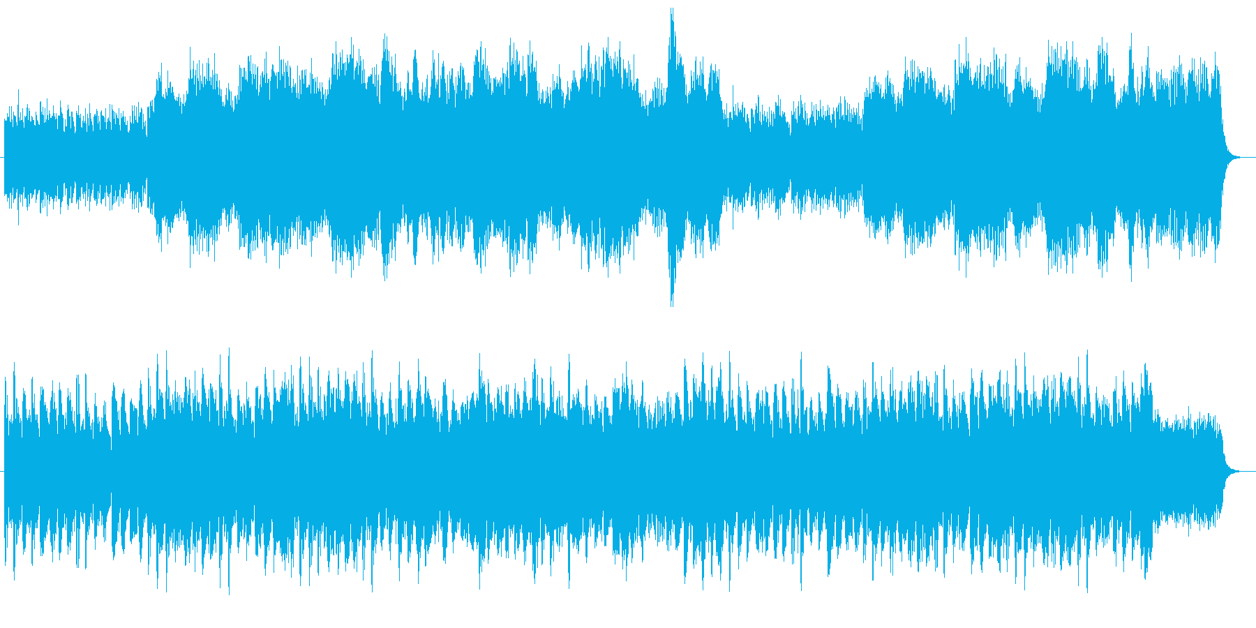 ミステリーのオープニングのイメージ。の再生済みの波形