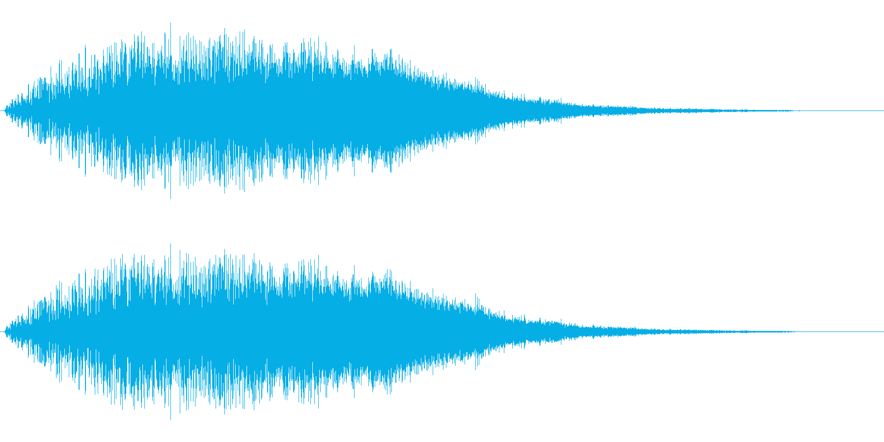 ガラガラワンワン(場面を変える展開音)の再生済みの波形