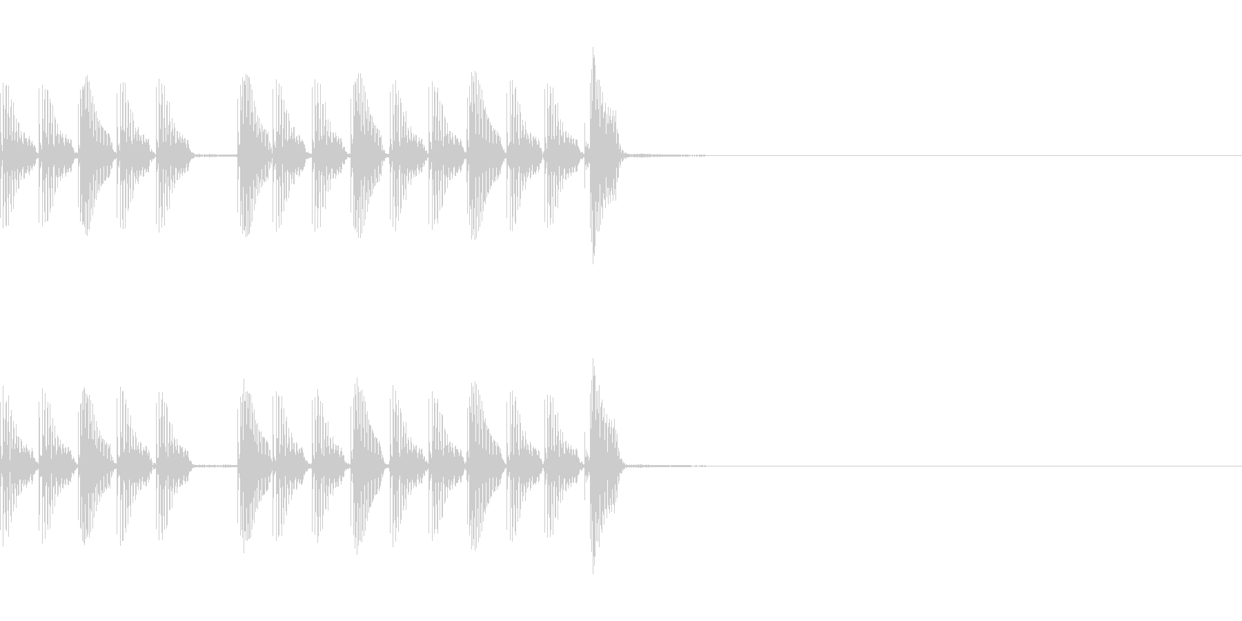 ダッシュ音の未再生の波形