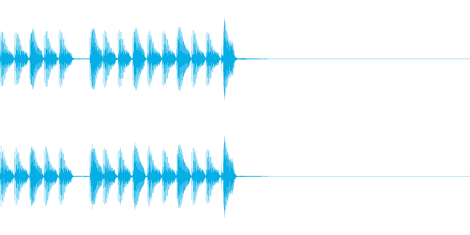ダッシュ音の再生済みの波形