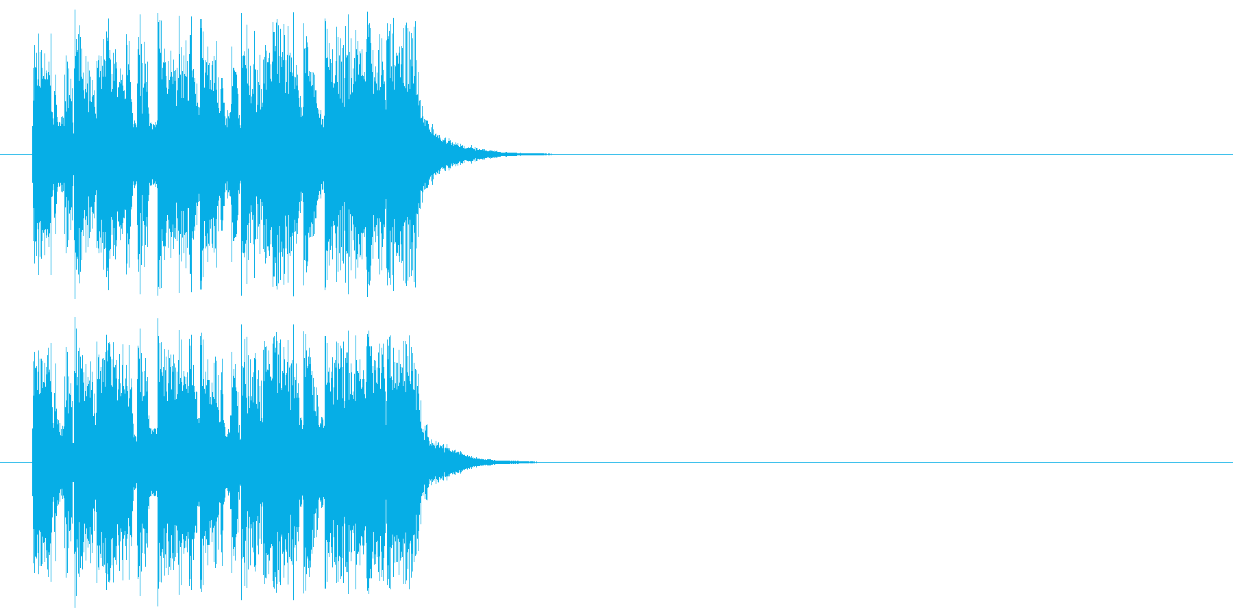 ジングル(ヘヴィロック風)の再生済みの波形
