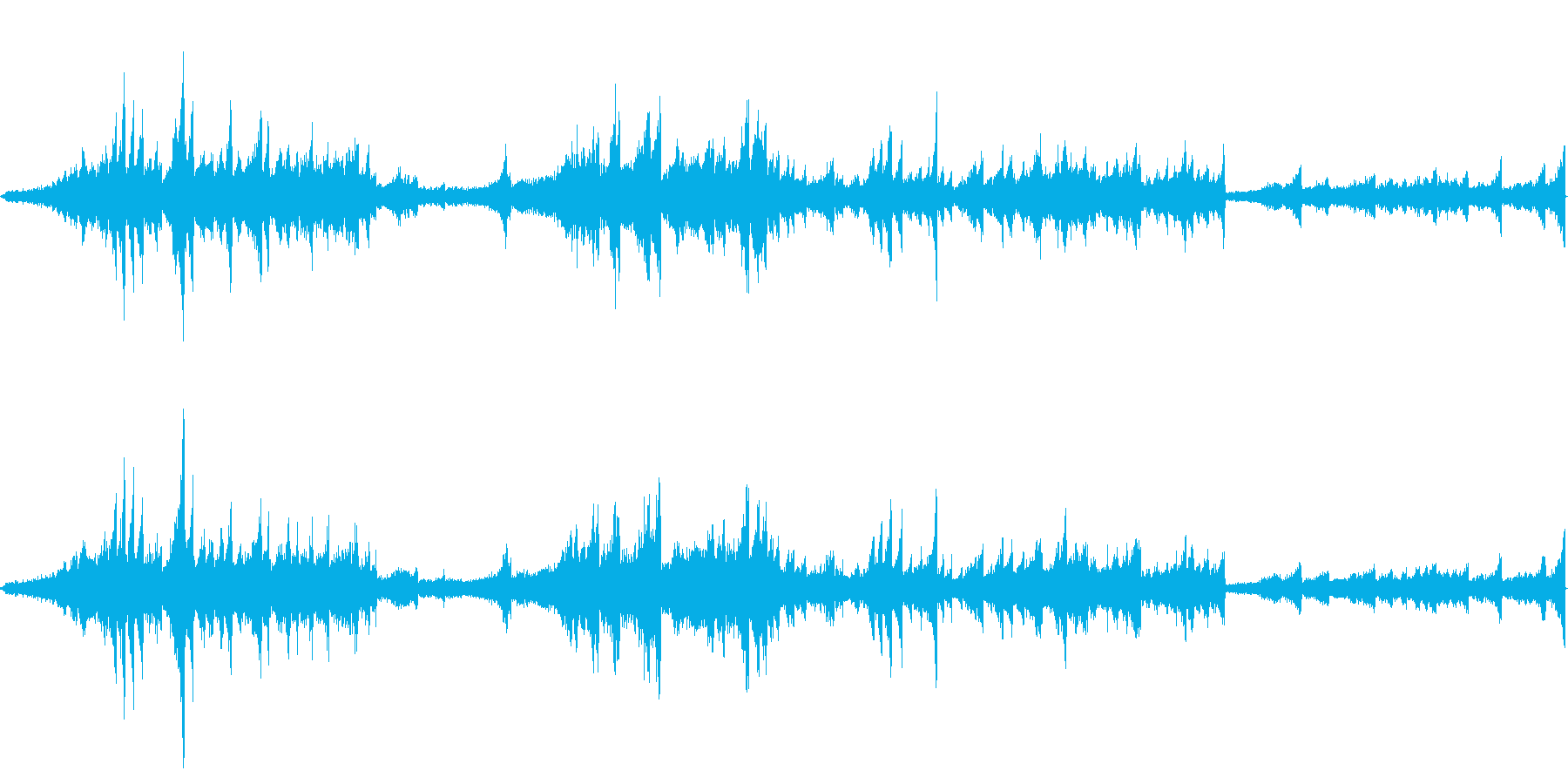 恐怖を演出する音の再生済みの波形