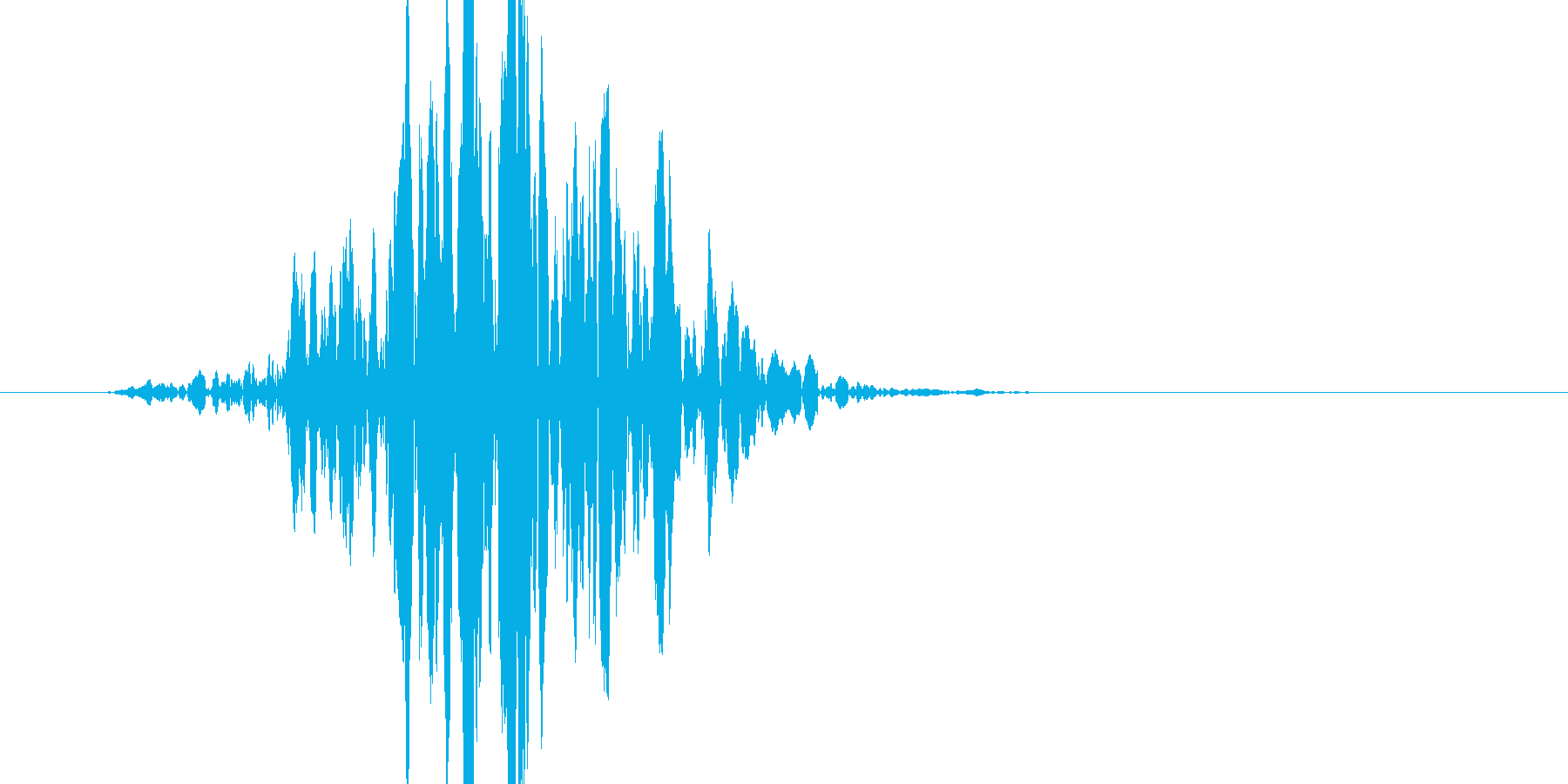 ブン! よく有るバットの素振り音です。の再生済みの波形