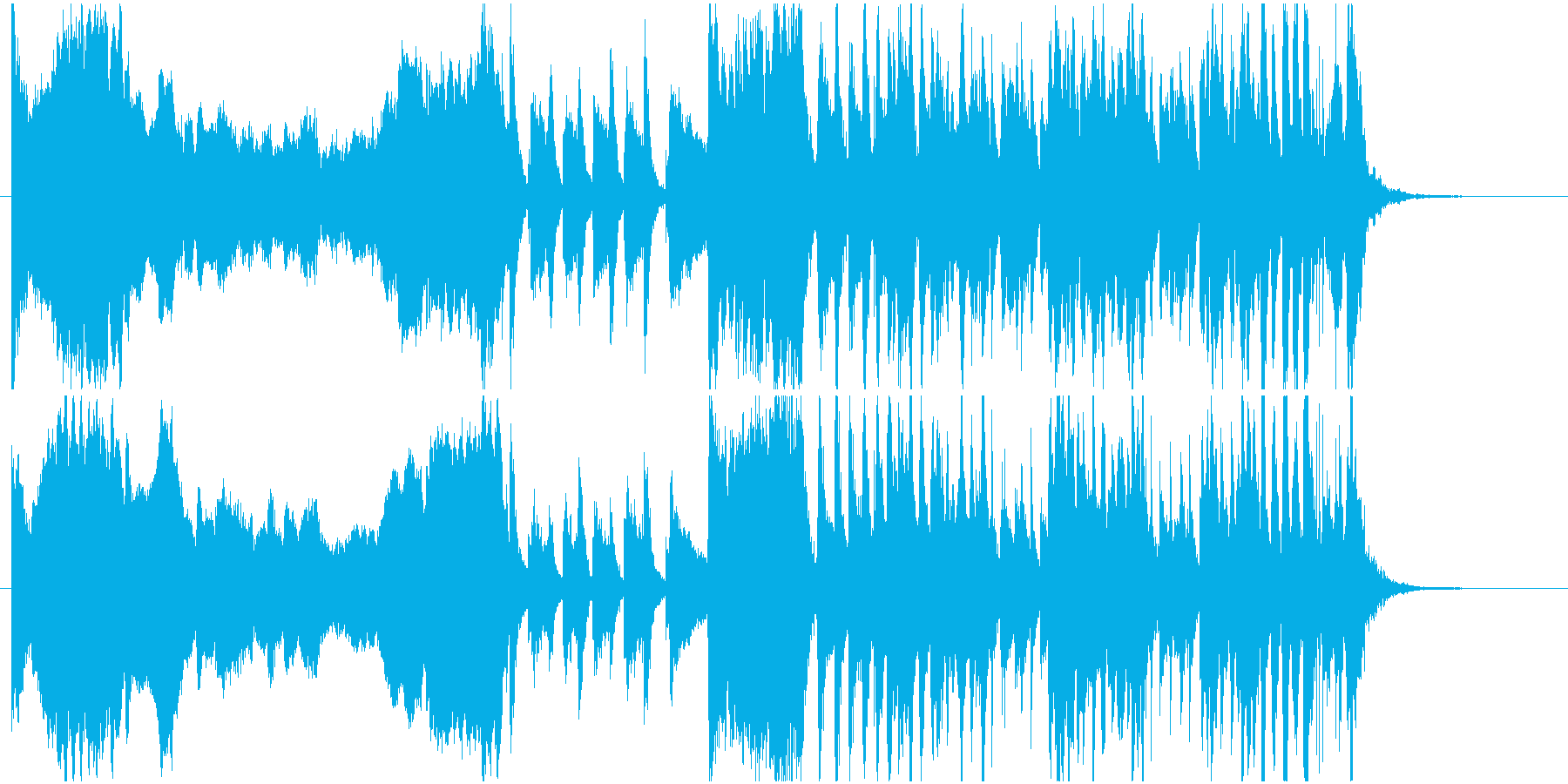 コミカルBGM ガガーンと落ち込む時の再生済みの波形