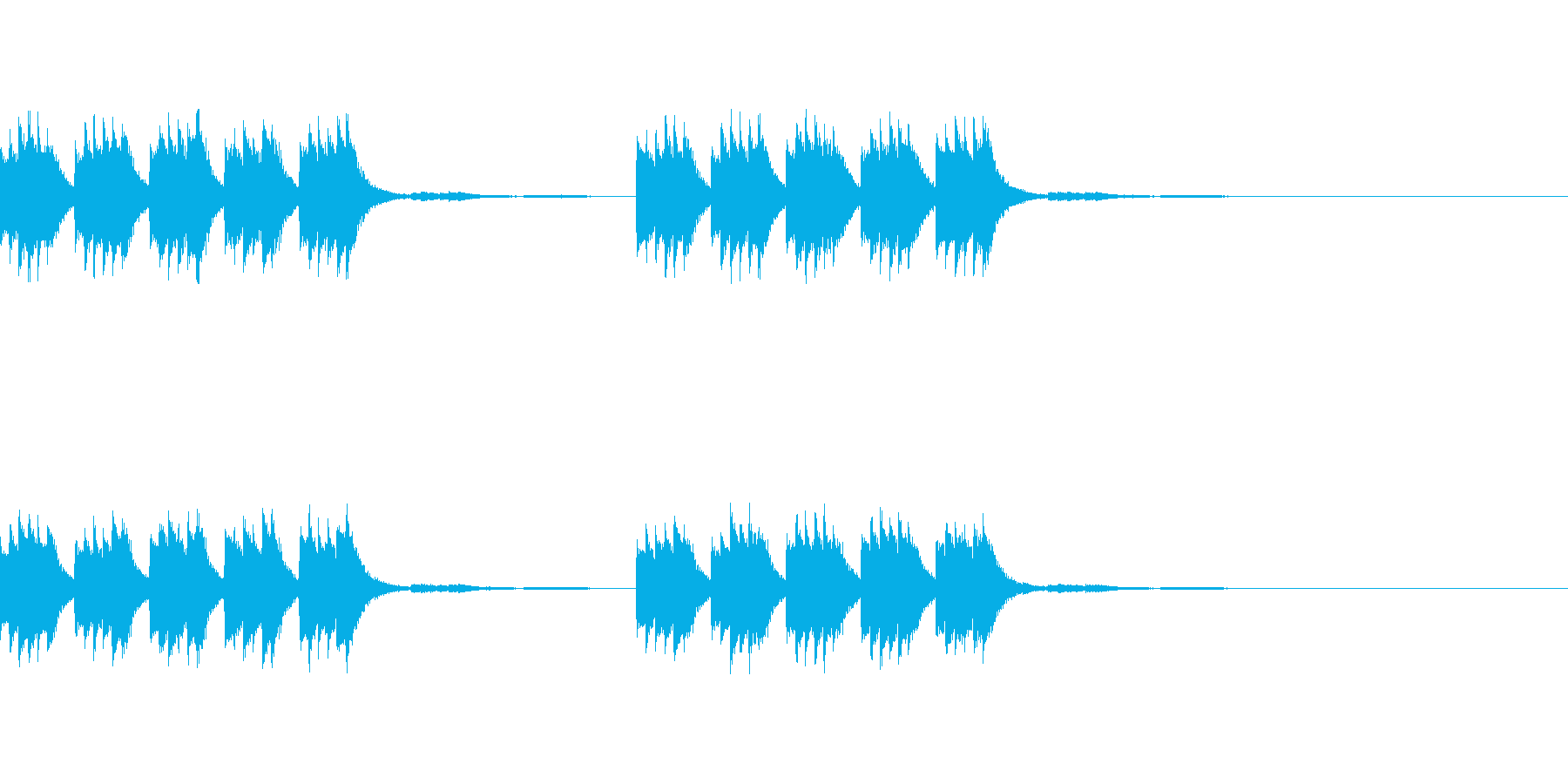 着信音、お知らせ音、アラーム音の再生済みの波形