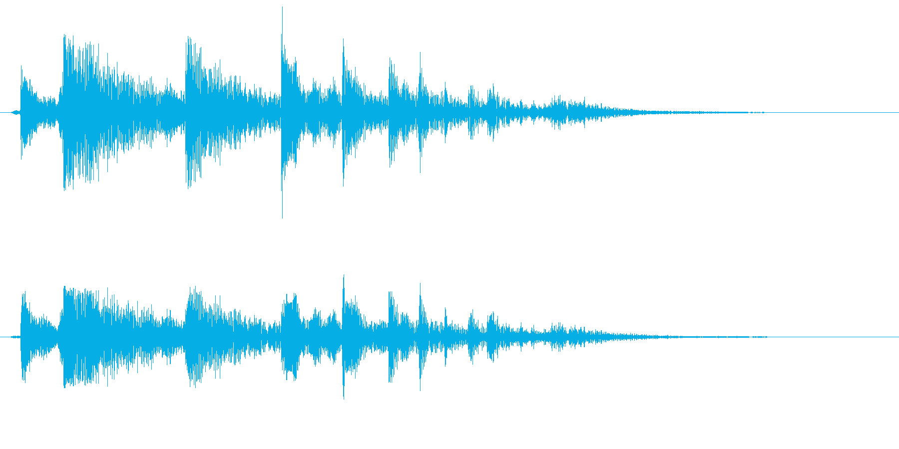 カラララン(軽快なリアリティある効果音)の再生済みの波形