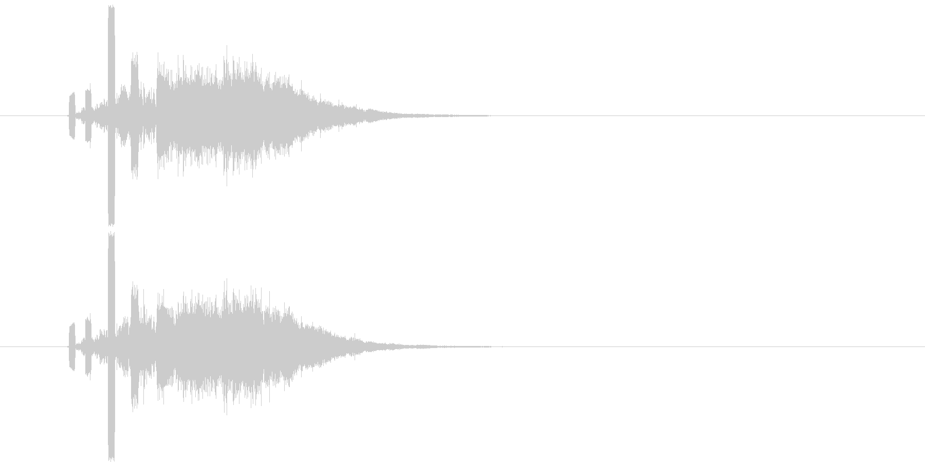 何かが入る音(特にお金)の未再生の波形