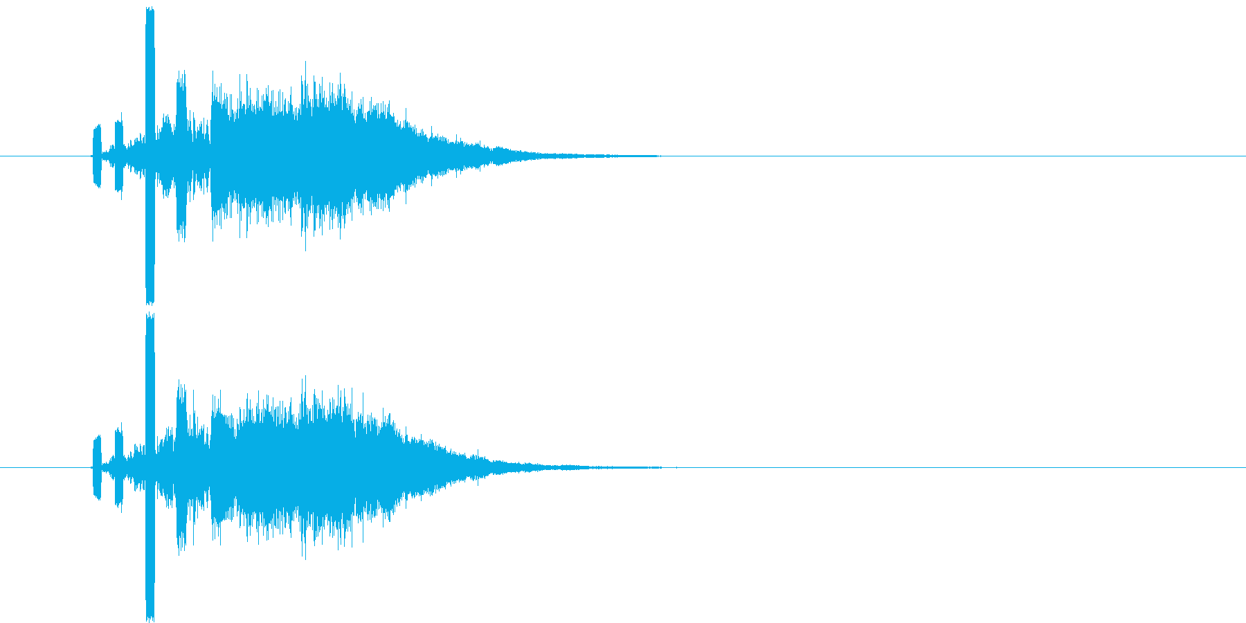 何かが入る音(特にお金)の再生済みの波形