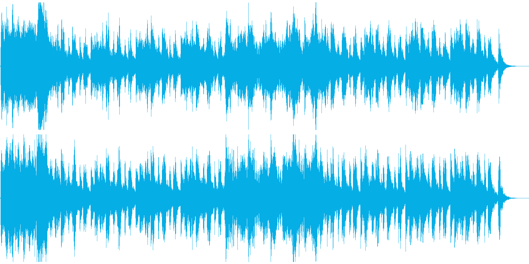 わくわくする壮大なオーケストラ曲の再生済みの波形