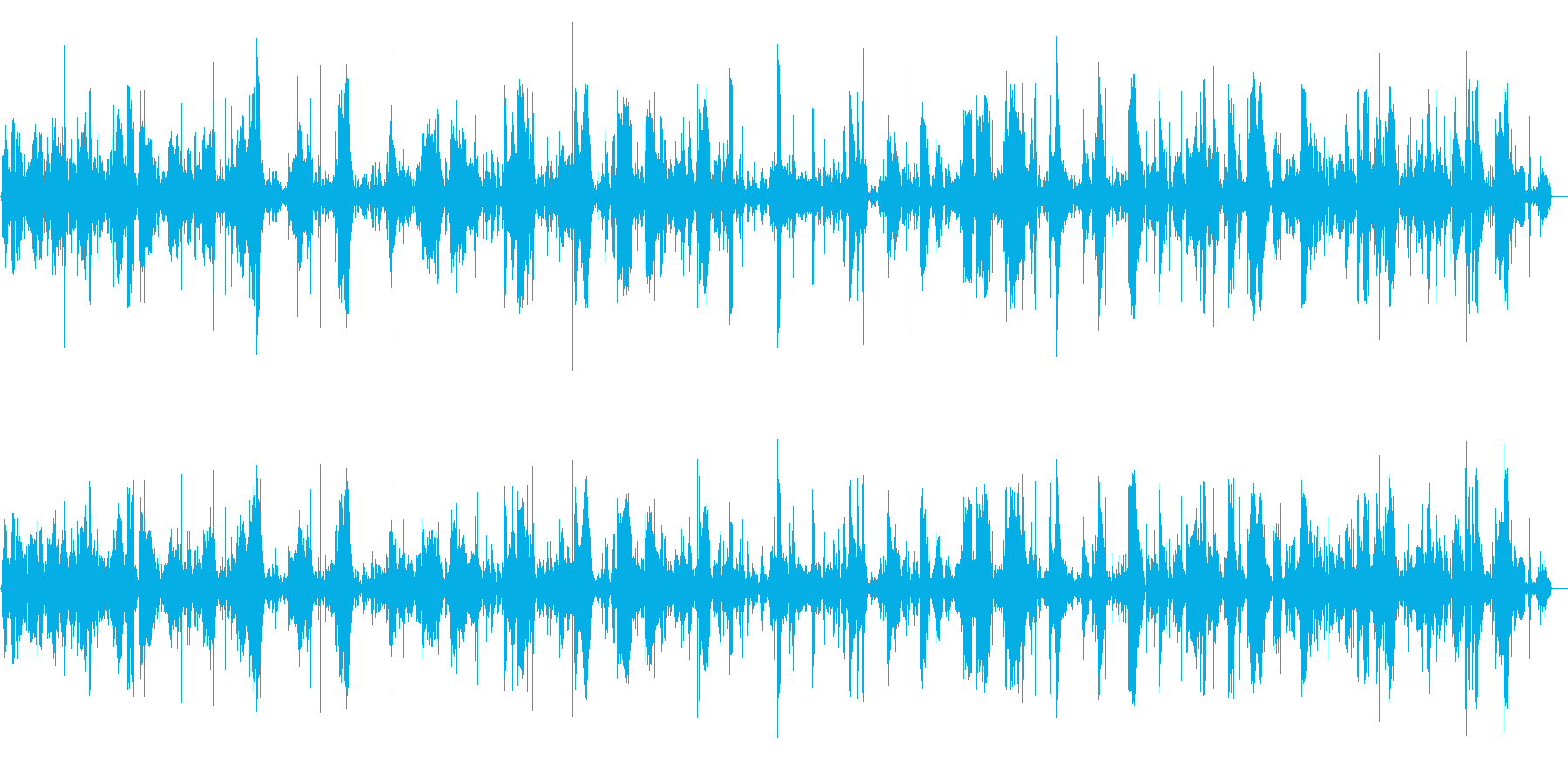 プクプクという激しい泡の音の再生済みの波形