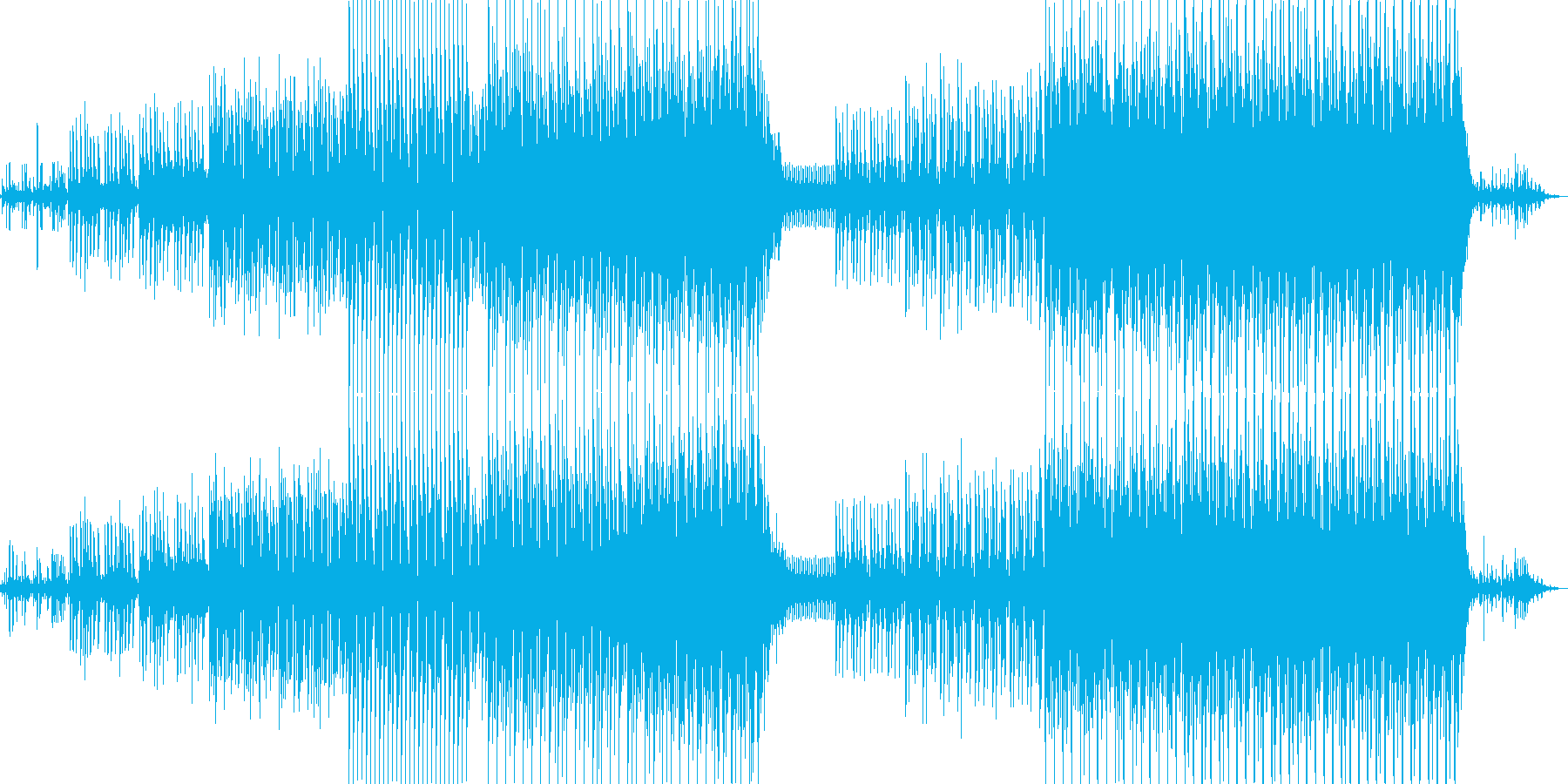 シリアスな雰囲気のEDMの再生済みの波形