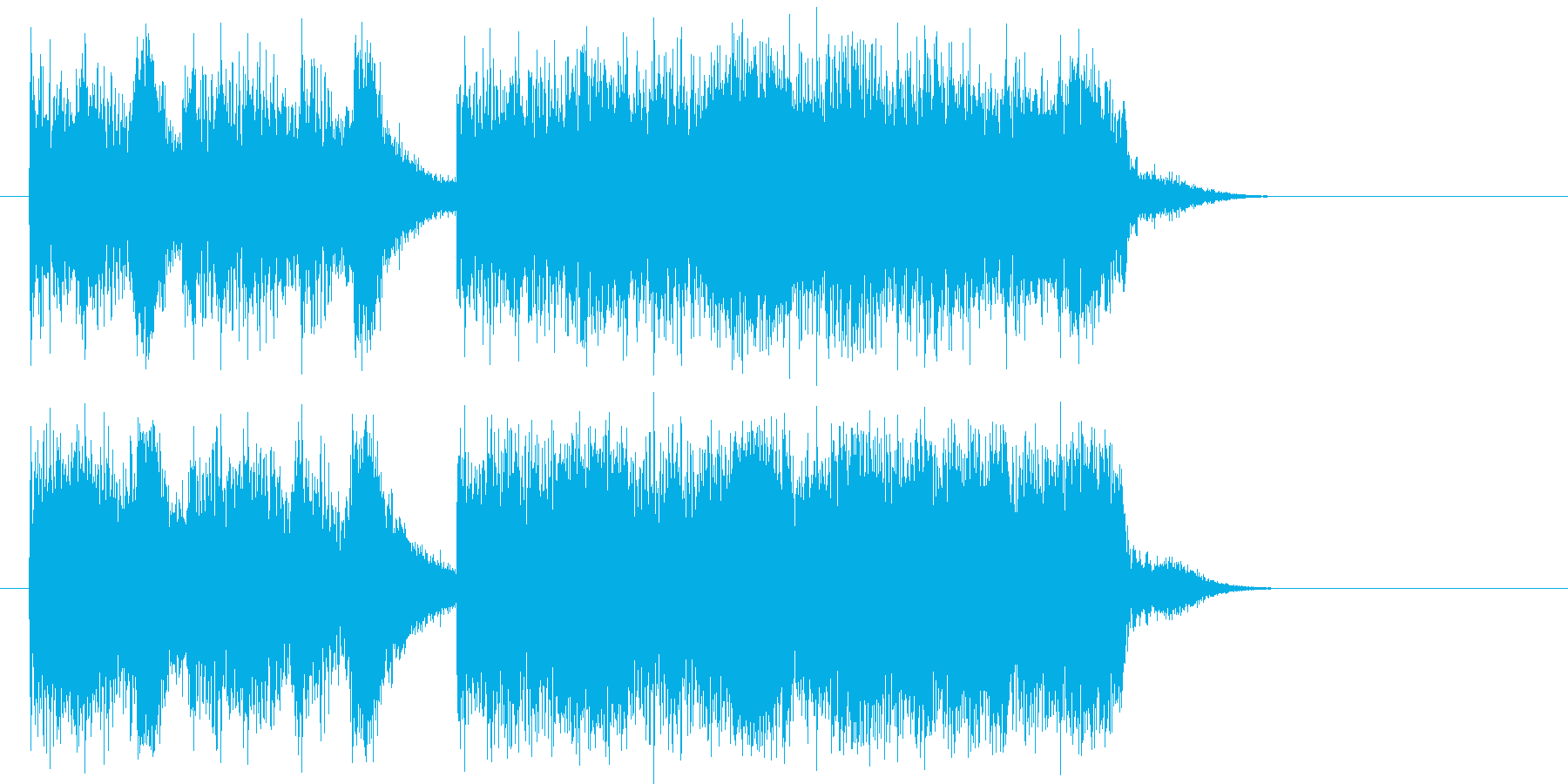 ベーシックで、いかにもロックという曲の再生済みの波形