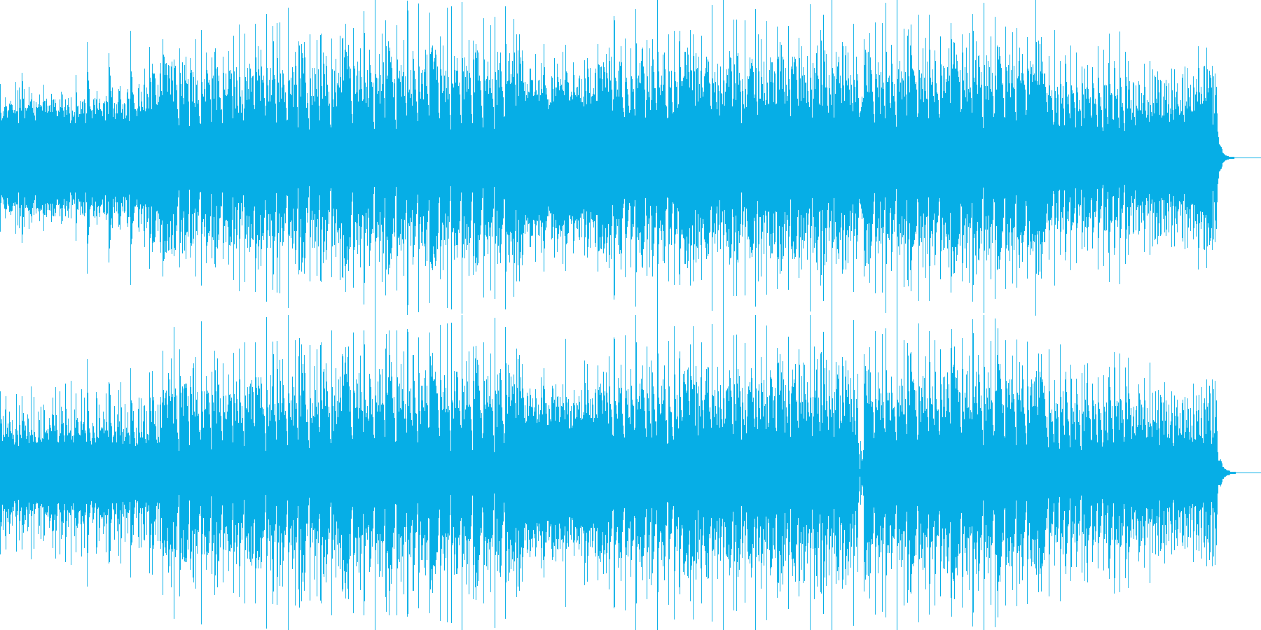 怪しげで緊迫した感じのBGMの再生済みの波形