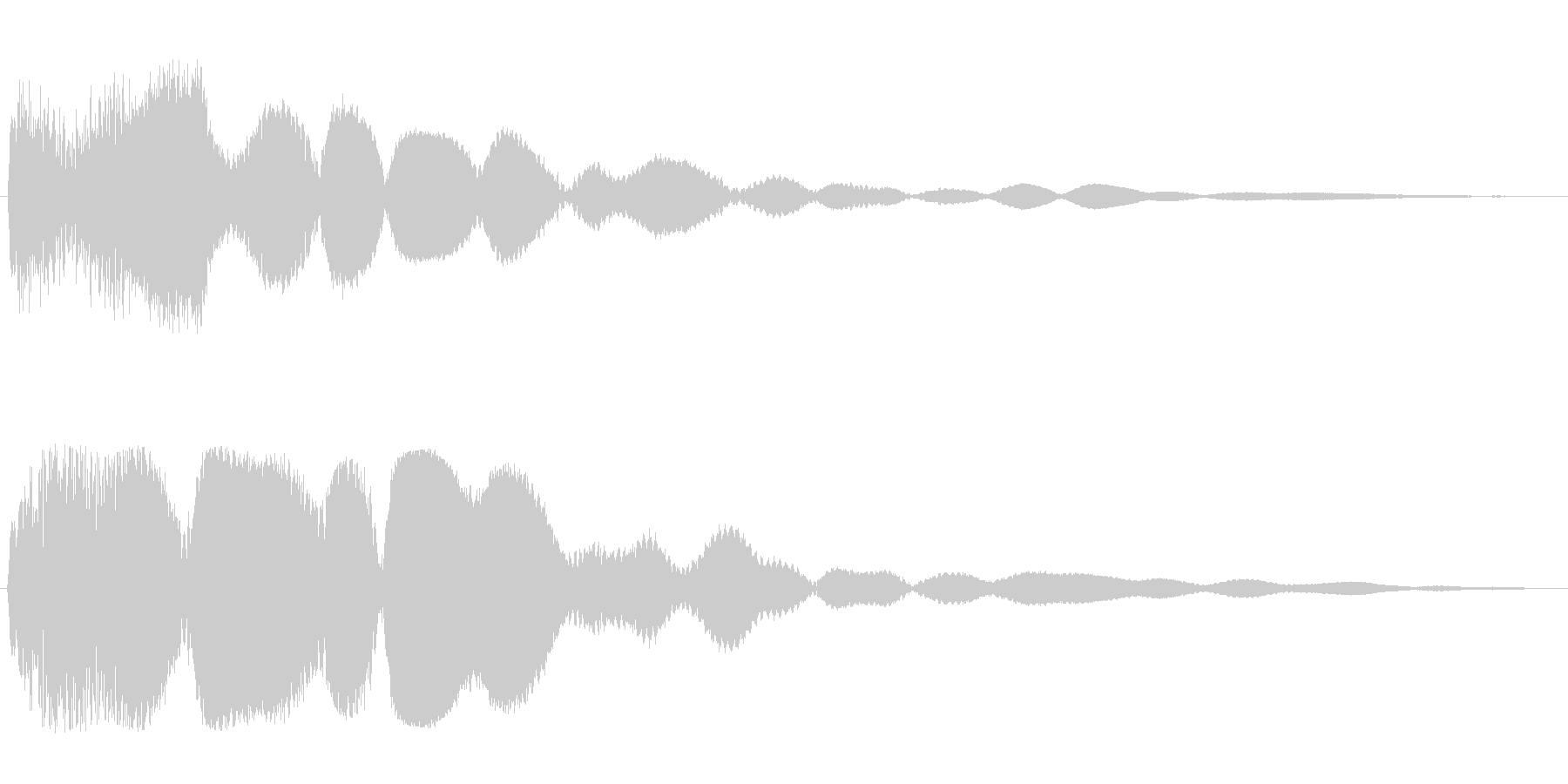ゴーン(長く響く鐘の音)の未再生の波形