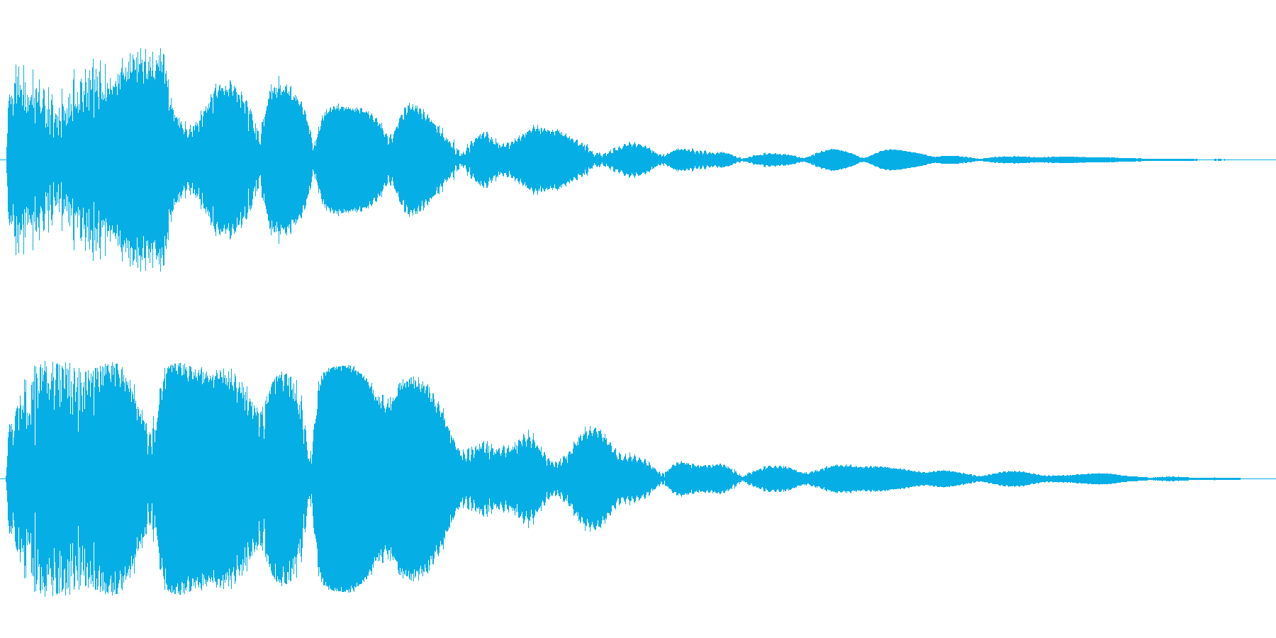 ゴーン(長く響く鐘の音)の再生済みの波形
