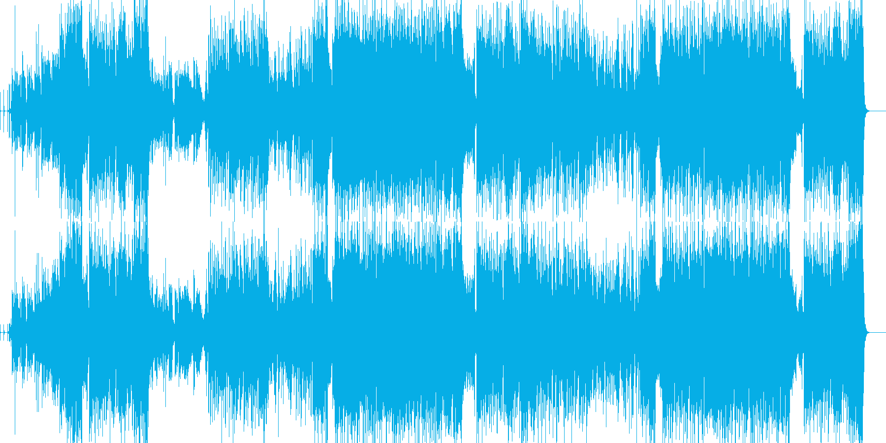空をイメージした爽やかな曲の再生済みの波形