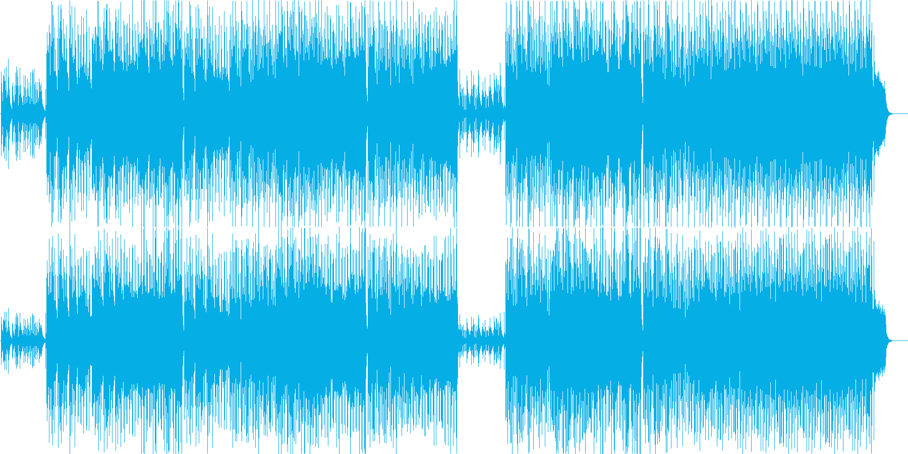 シンセサイザーイージーリスニングの音楽の再生済みの波形