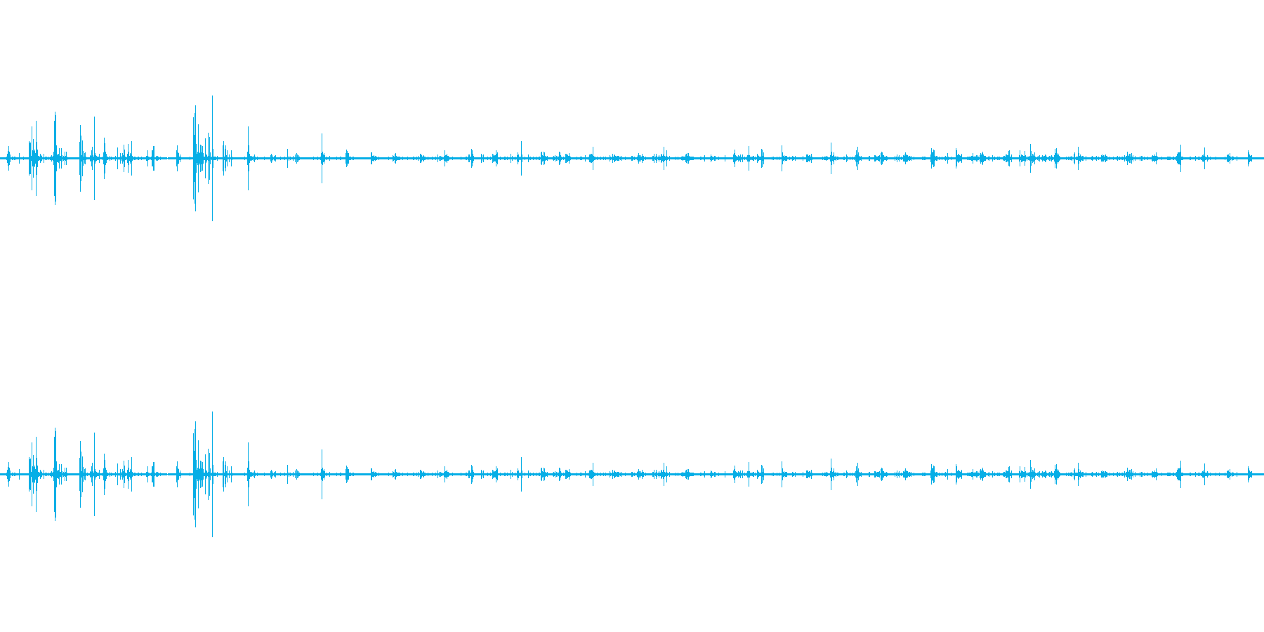 【生音】足音 - スニーカー 03の再生済みの波形