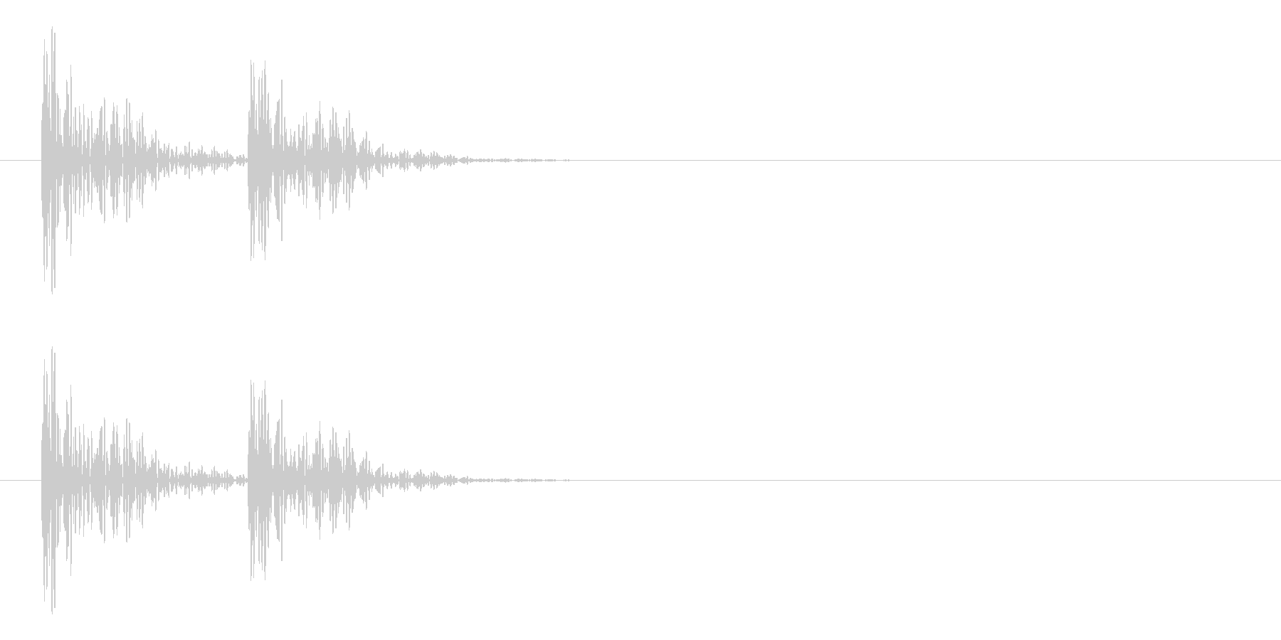 エラーを返す時などの効果音。の未再生の波形