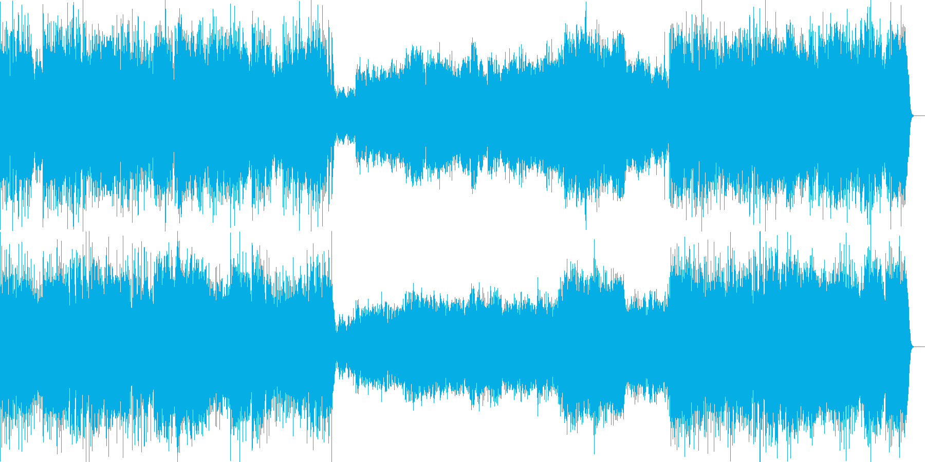 力強さと美しさを兼ねた行進曲の再生済みの波形
