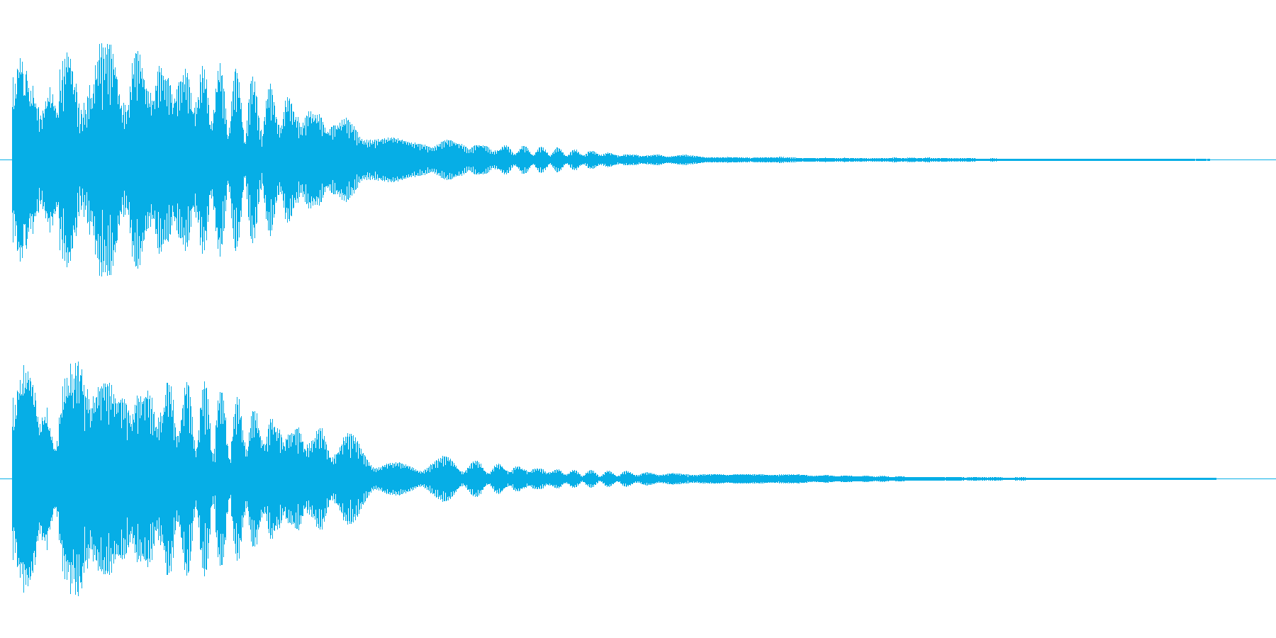 なにかをひらめいた時の音の再生済みの波形