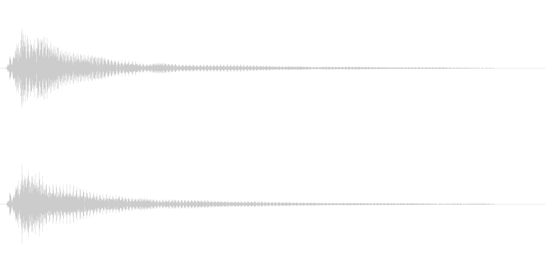 キューン(ベルのような音色)の未再生の波形