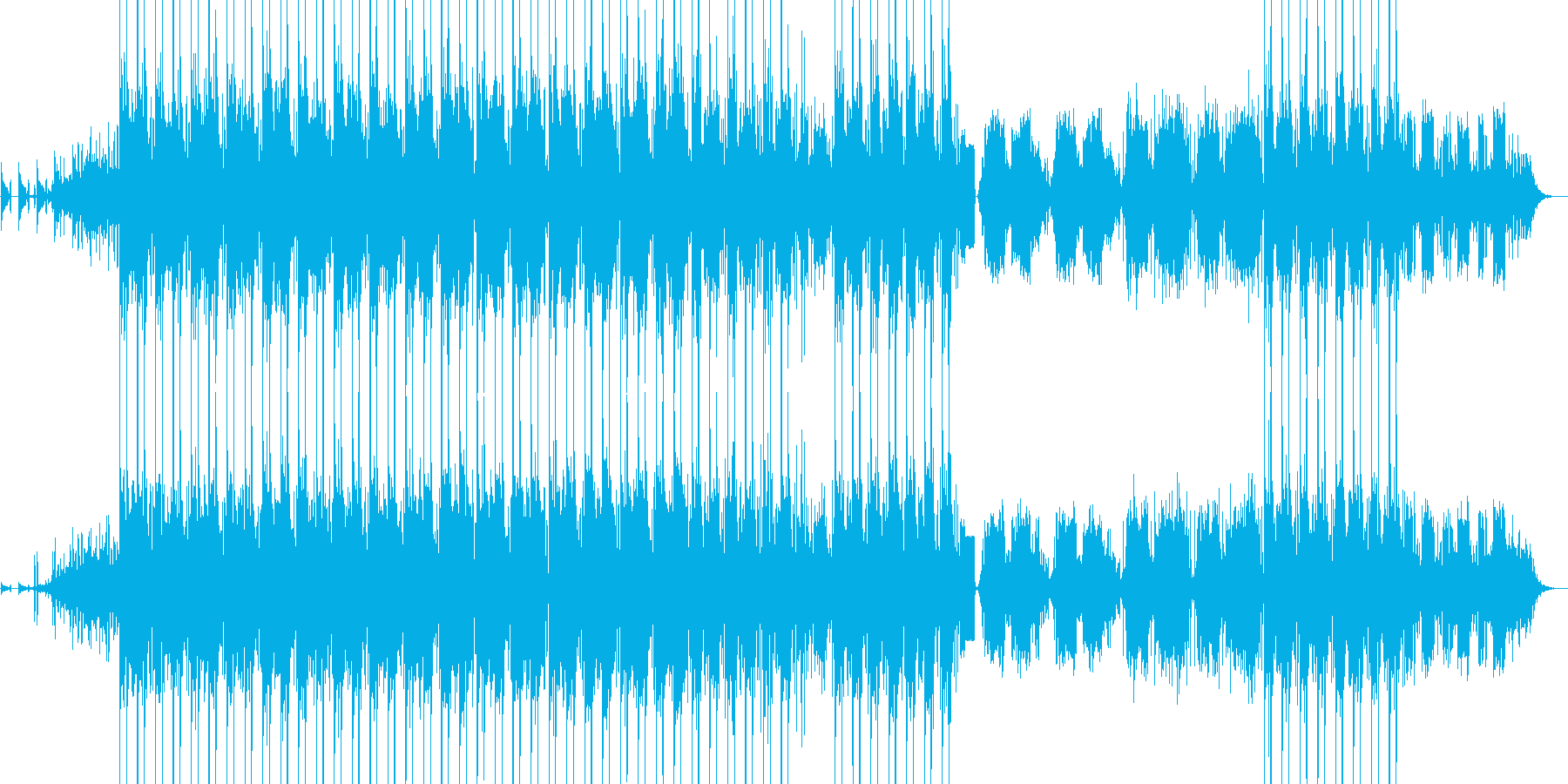 夜明け前の静けさ、大自然を感じる曲の再生済みの波形