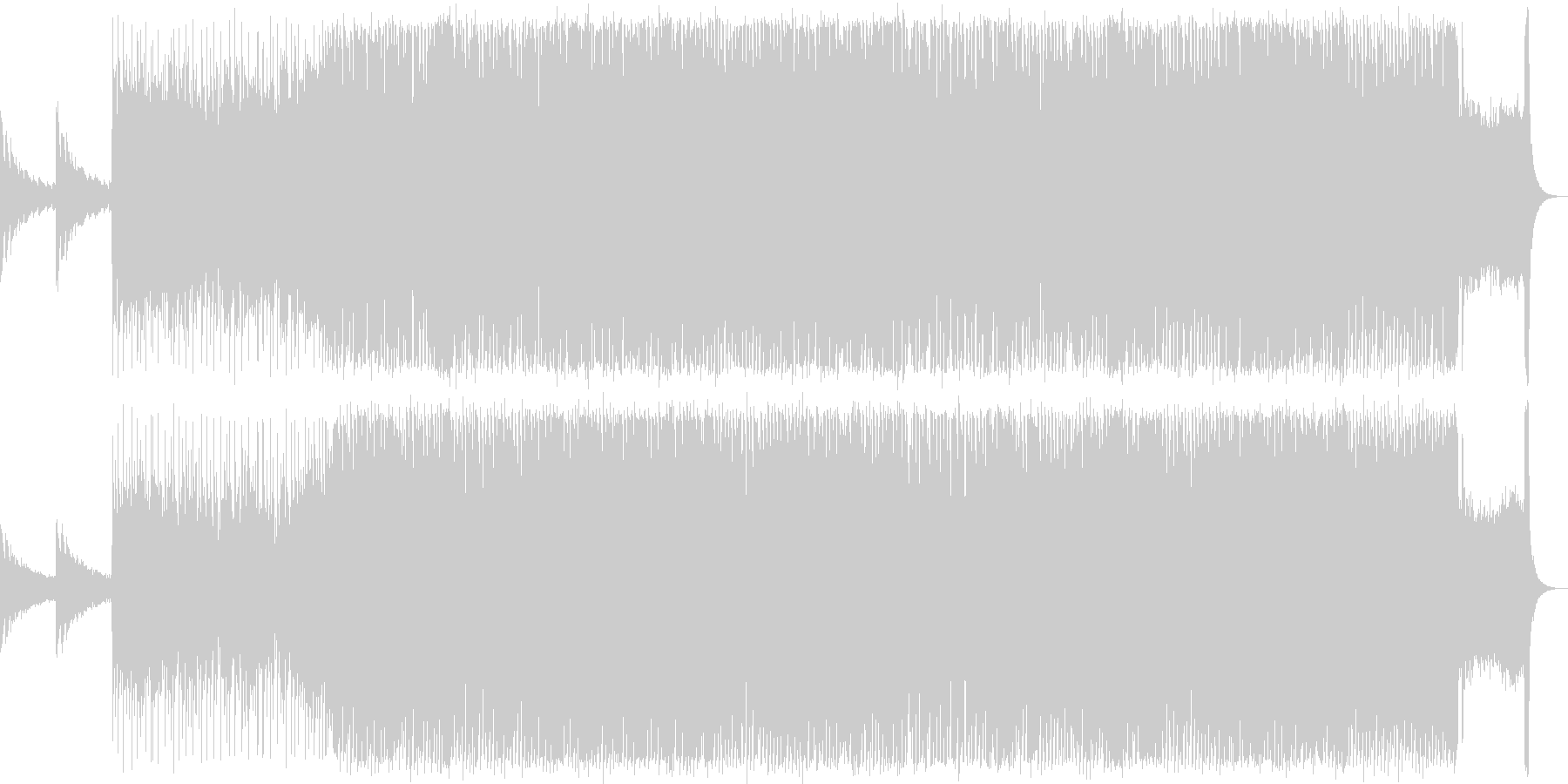 EDMとロックを組み合わせた激しい楽曲の未再生の波形