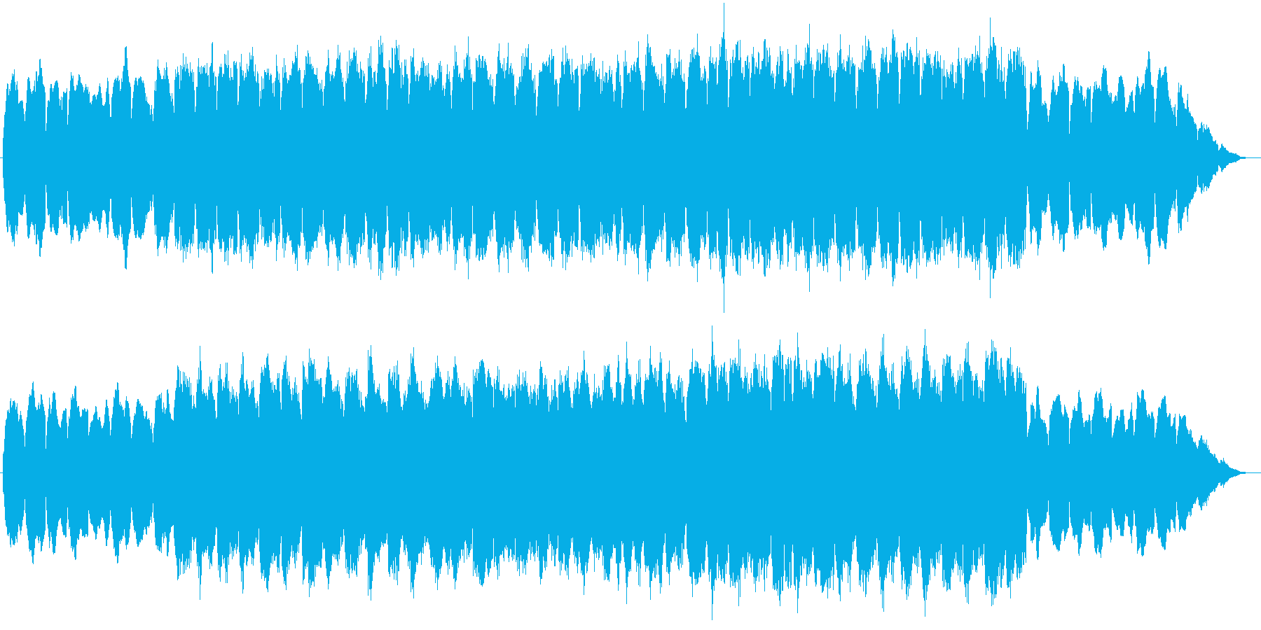 静かな海辺を表現した落ち着きのあるBGMの再生済みの波形