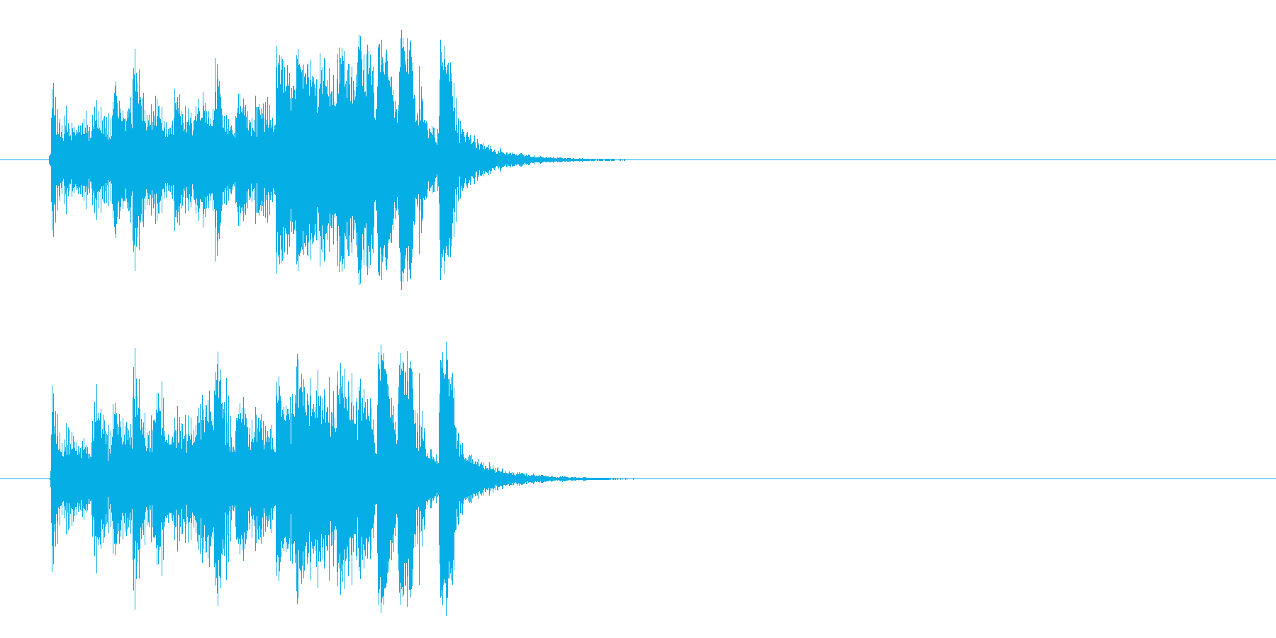コーナー・タイトル風フュージョンの曲の再生済みの波形