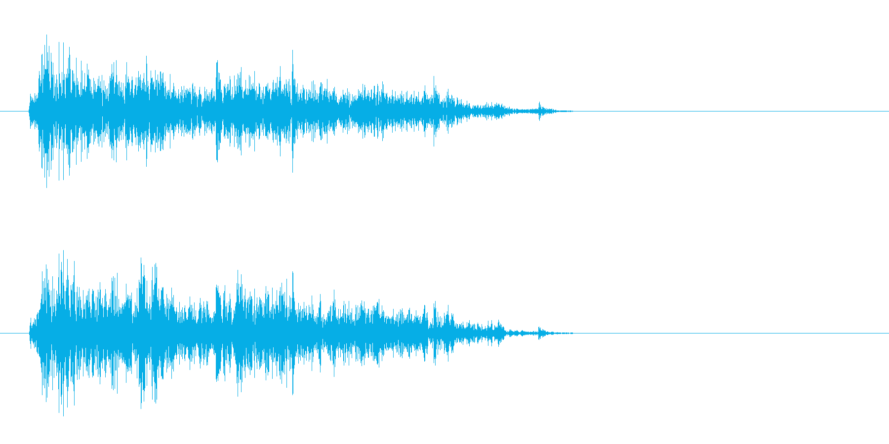 マガジンを装着する音の再生済みの波形