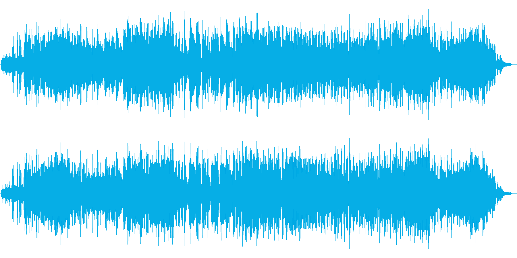 アコーステックギターの音がのどかな曲の再生済みの波形