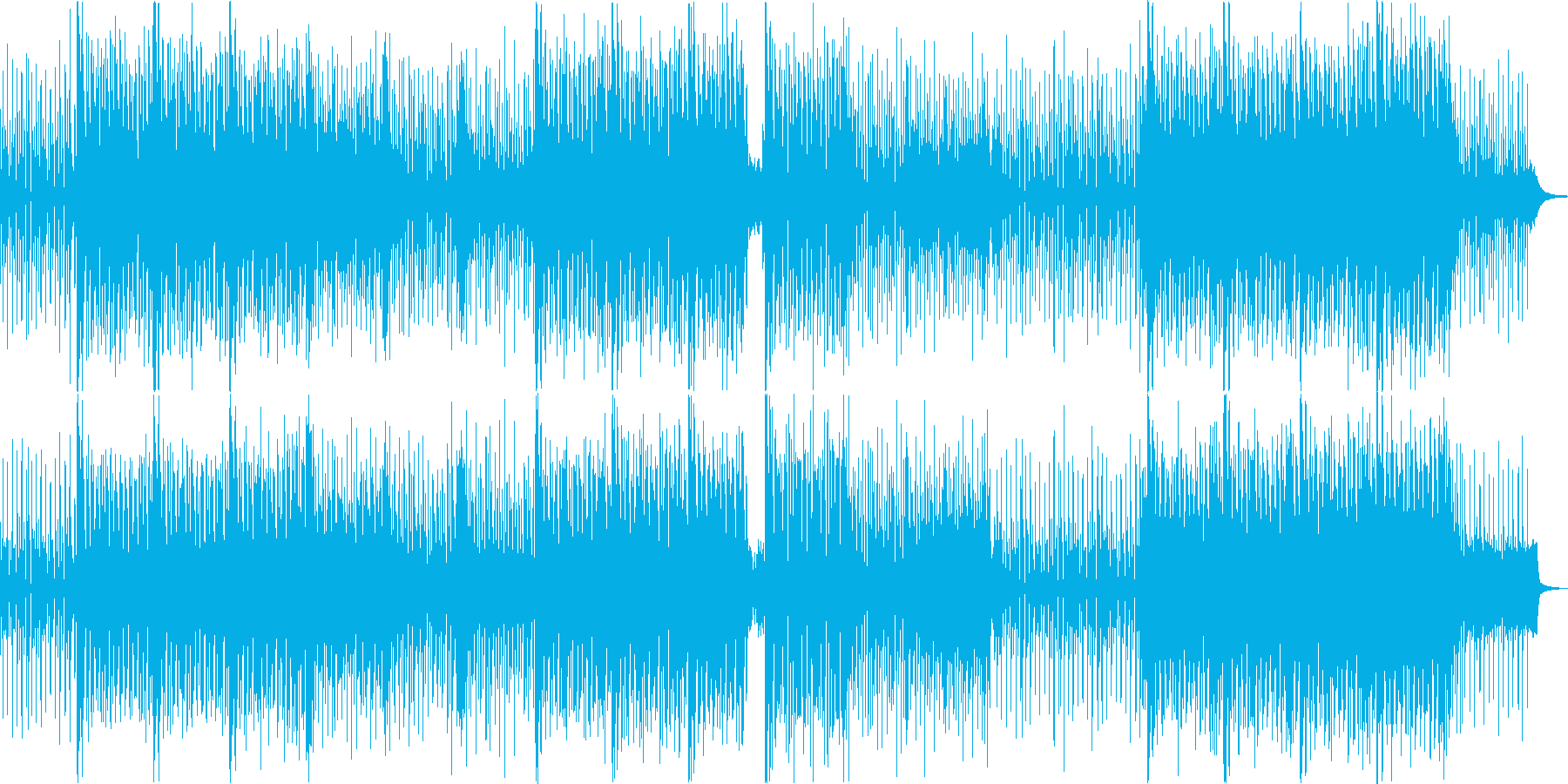緊迫したアップテンポな曲ですの再生済みの波形