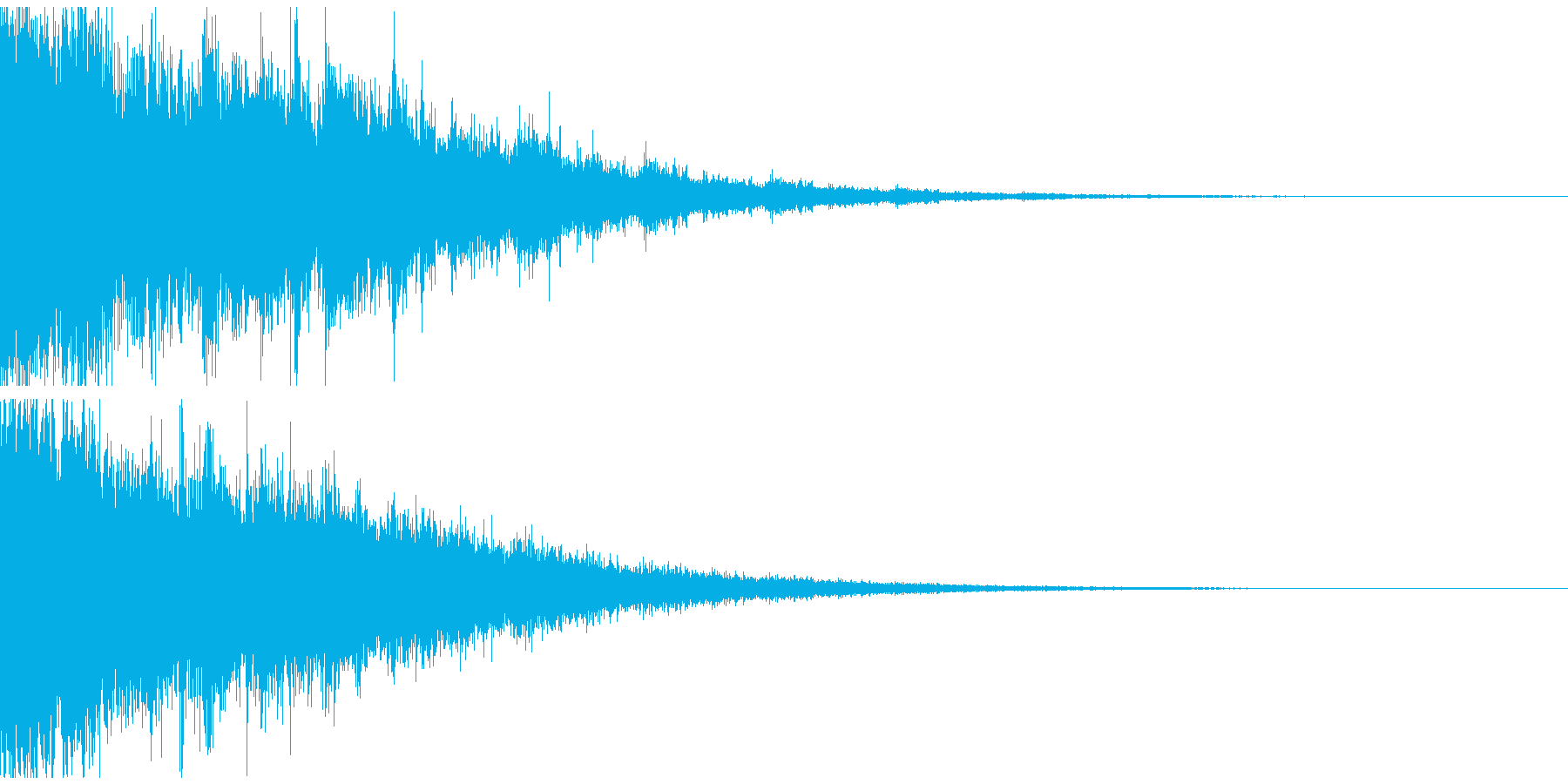パリーンというガラスの破壊音の再生済みの波形