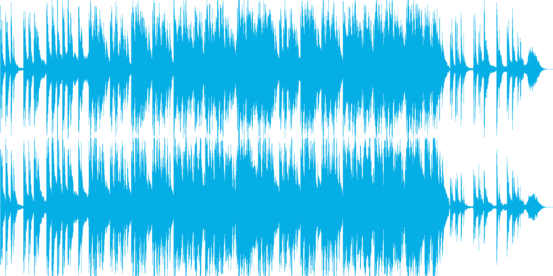 感動的なバラードのピアノ曲の再生済みの波形