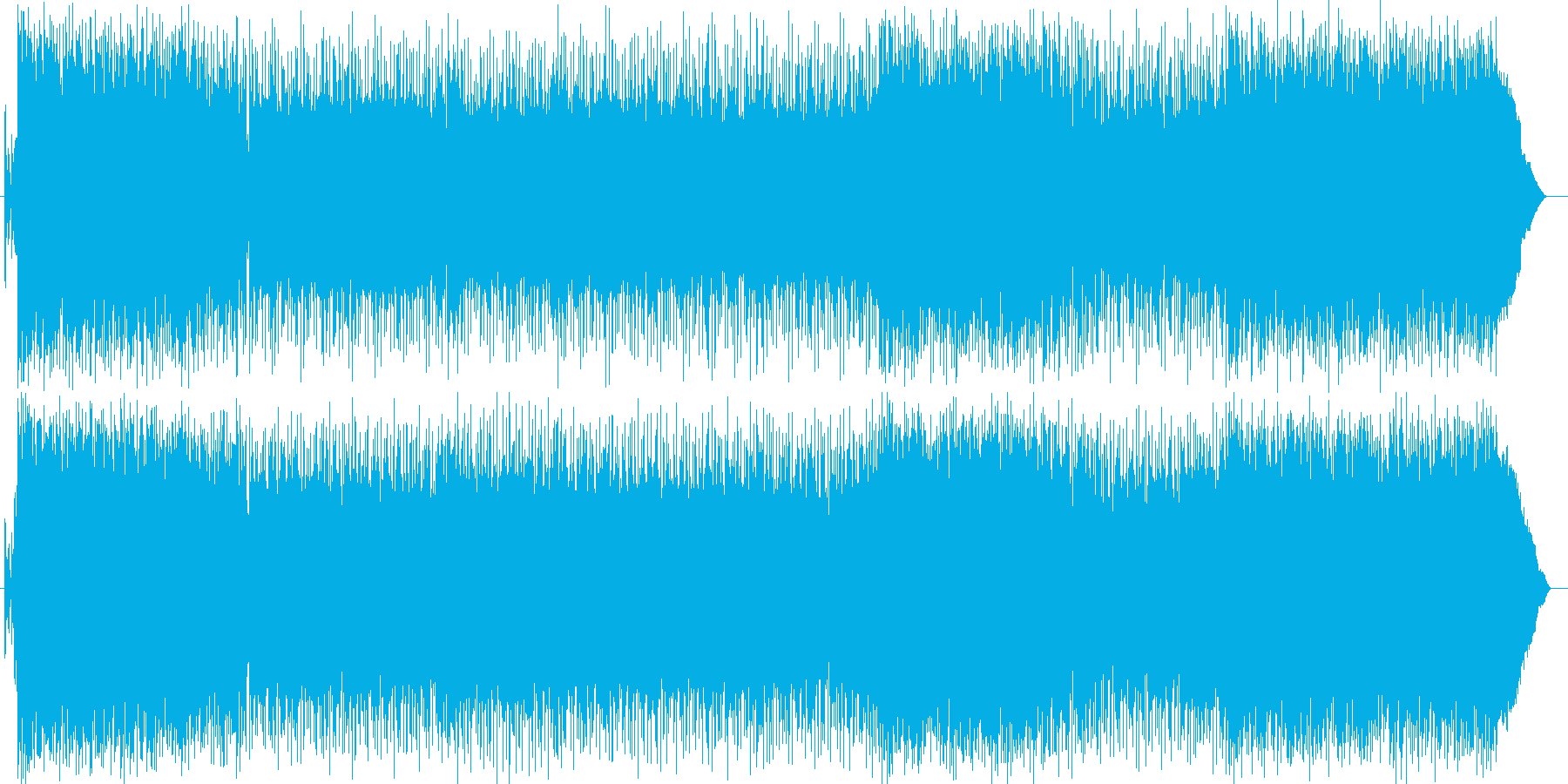 疾走感とギターの効いたパンクロックの曲の再生済みの波形