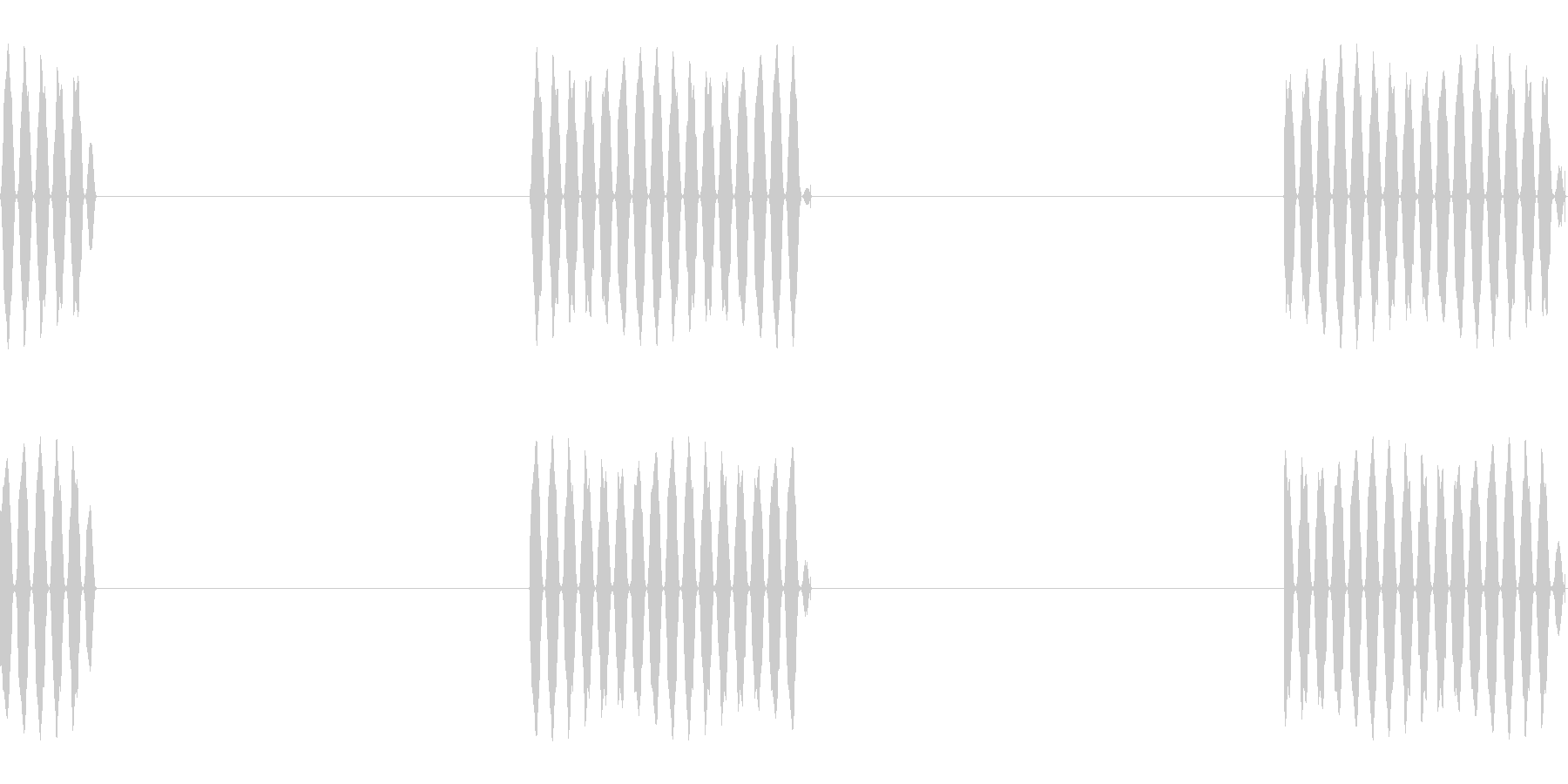電話の呼び出し音の未再生の波形