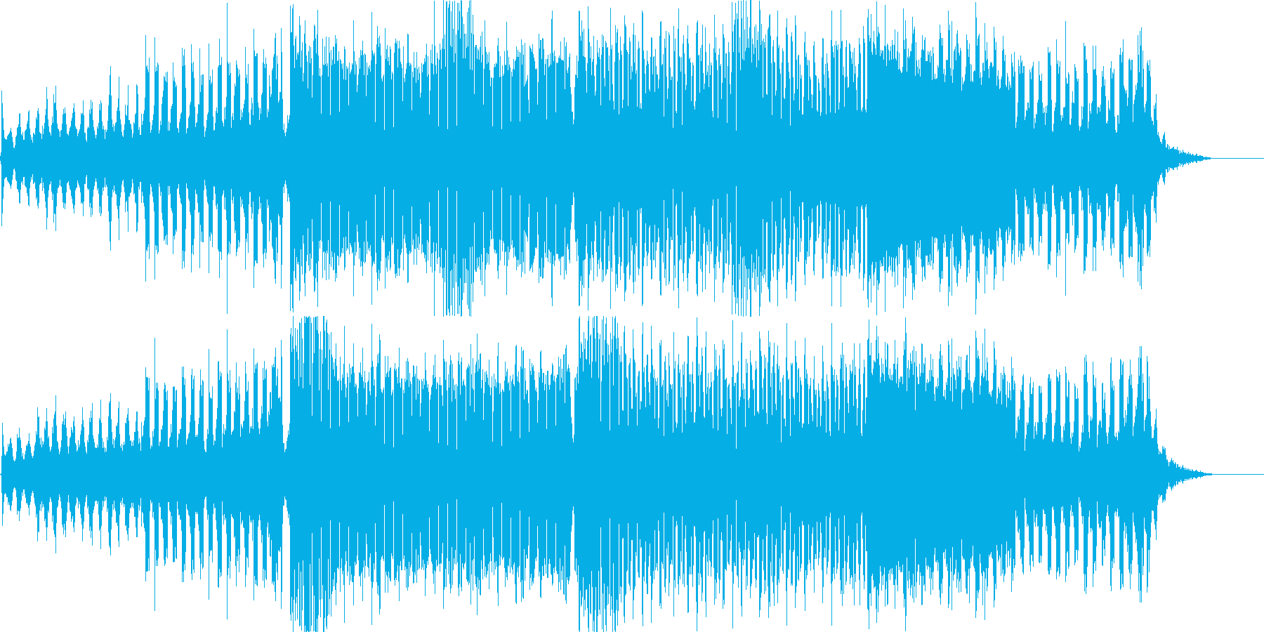 エレクトロダンス楽曲の再生済みの波形