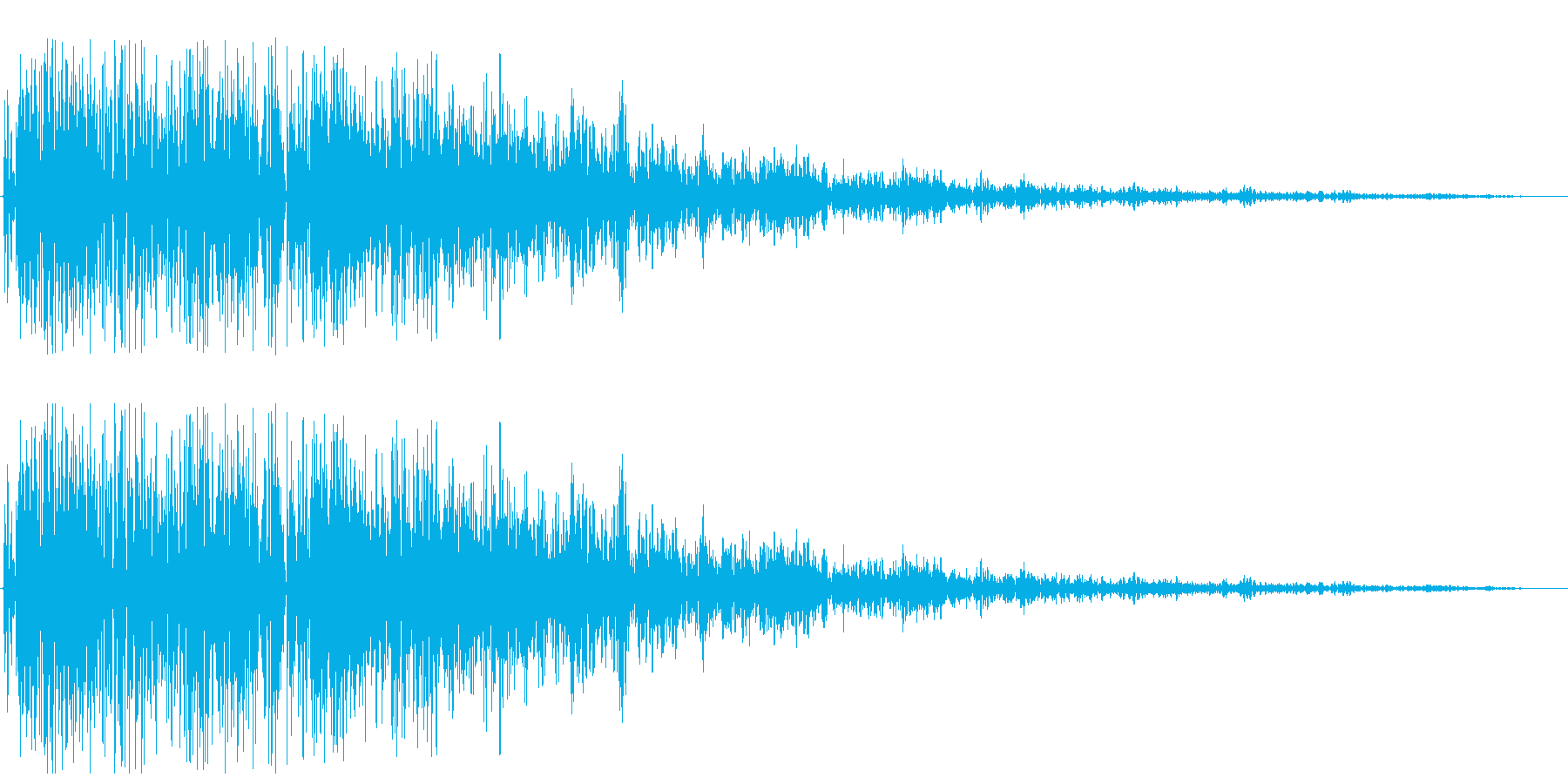 ドカーン(爆発の音)の再生済みの波形