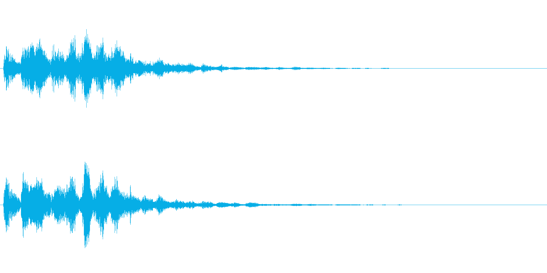 ゲーム、映像などに使える音ですの再生済みの波形
