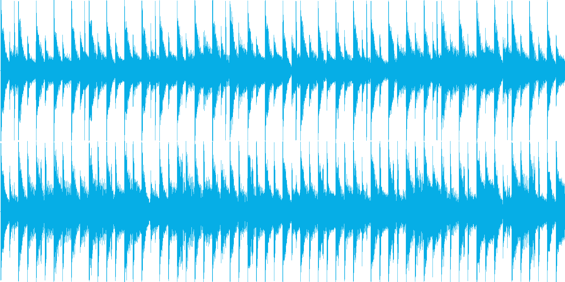 電子的な音で繰り返される楽曲です。の再生済みの波形